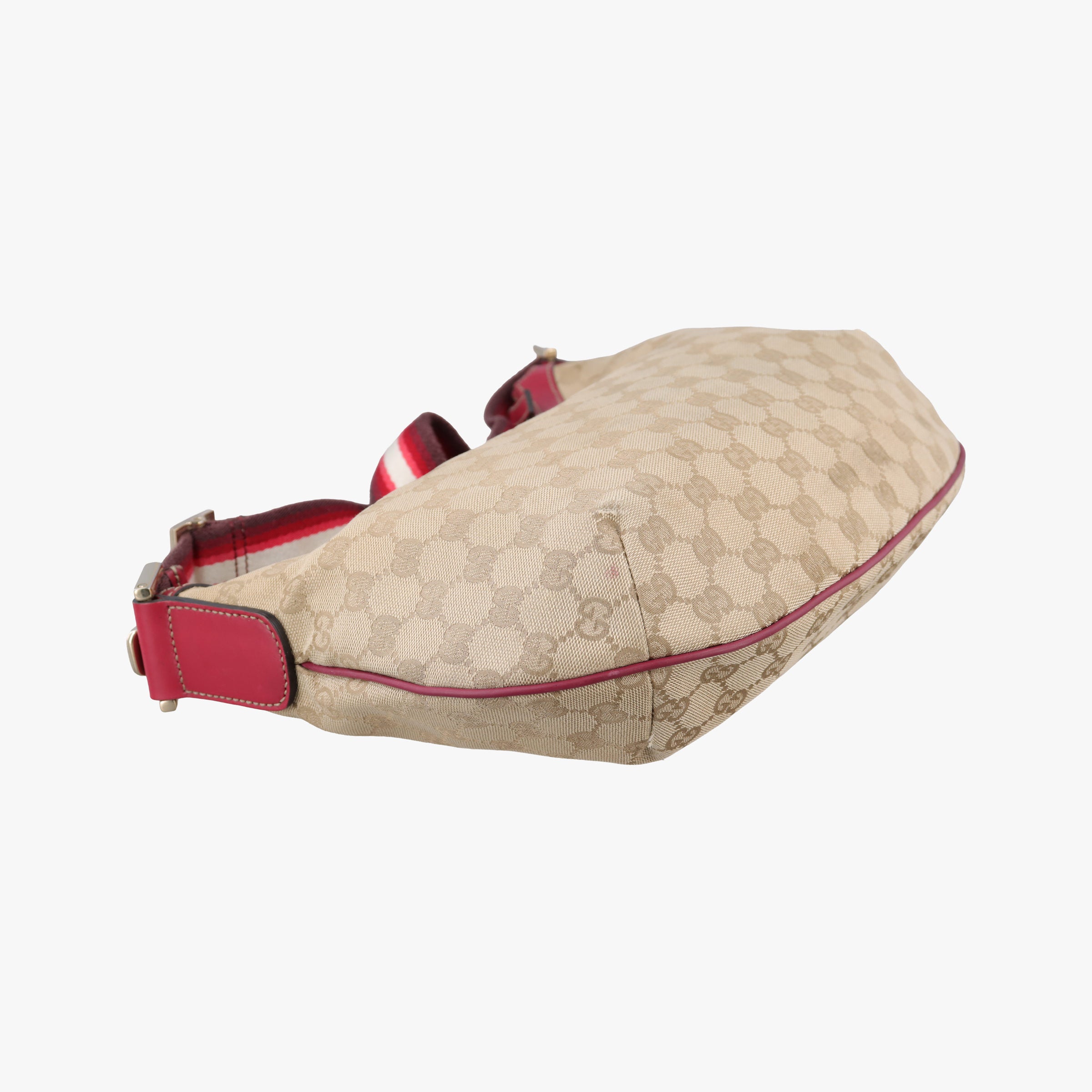 Secondhand Gucci Sherry Line Beige x Red Canvas×Leather 181092 shoulderbag | stylenewstar