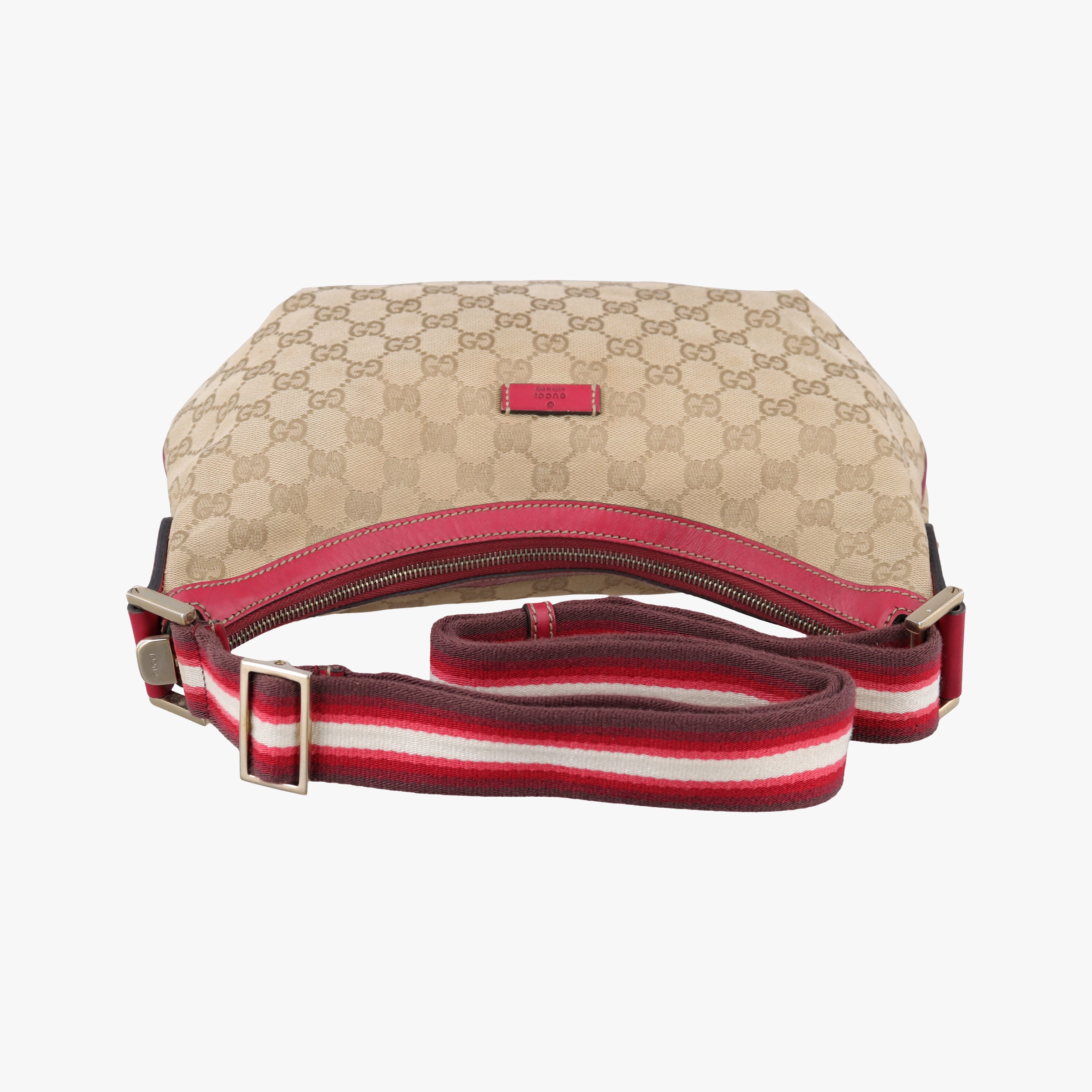 Secondhand Gucci Sherry Line Beige x Red Canvas×Leather 181092 shoulderbag | stylenewstar