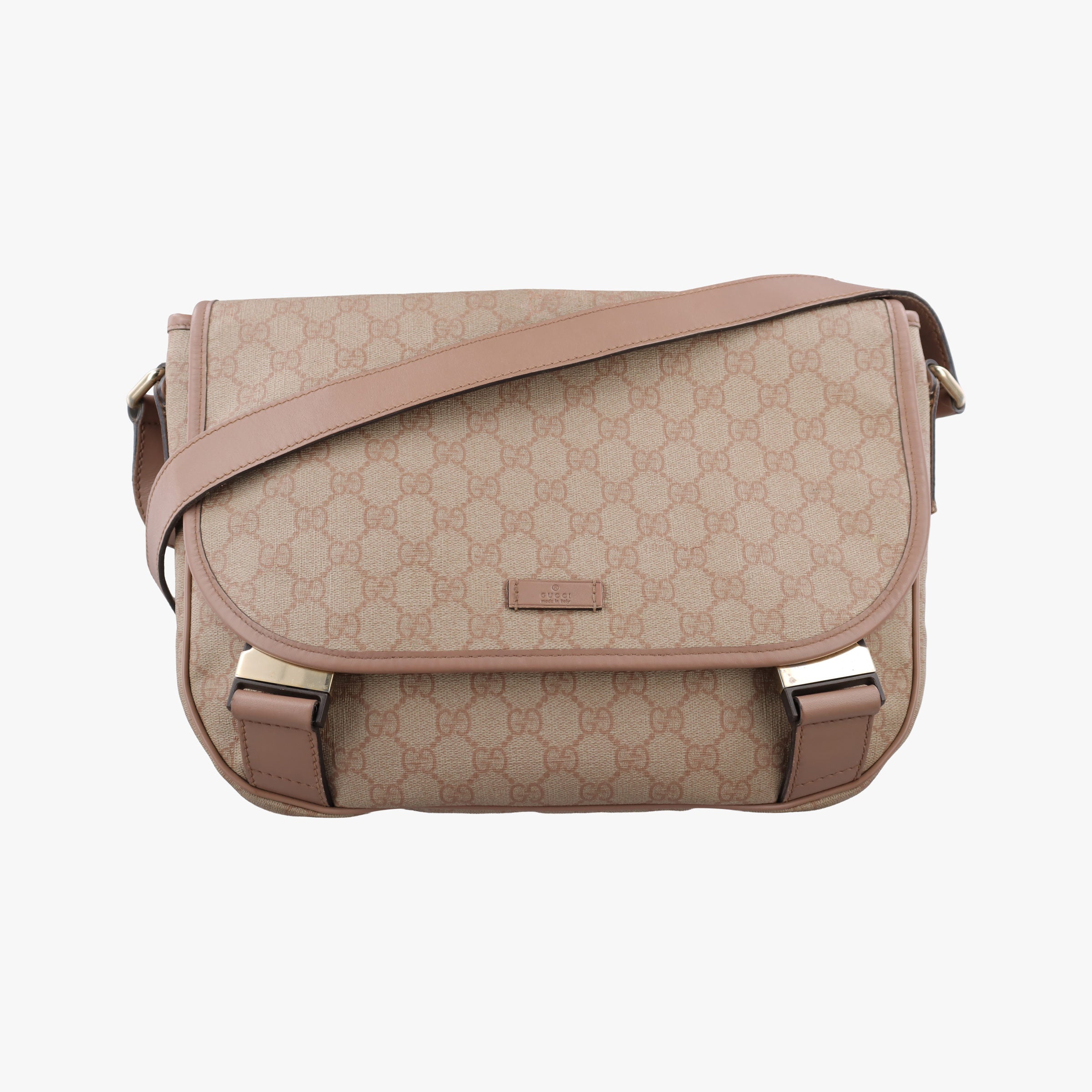 Secondhand Gucci GG Plus Messenger beige×Multicolour PVC coated canvas×Leather 201732 shoulderbag | stylenewstar