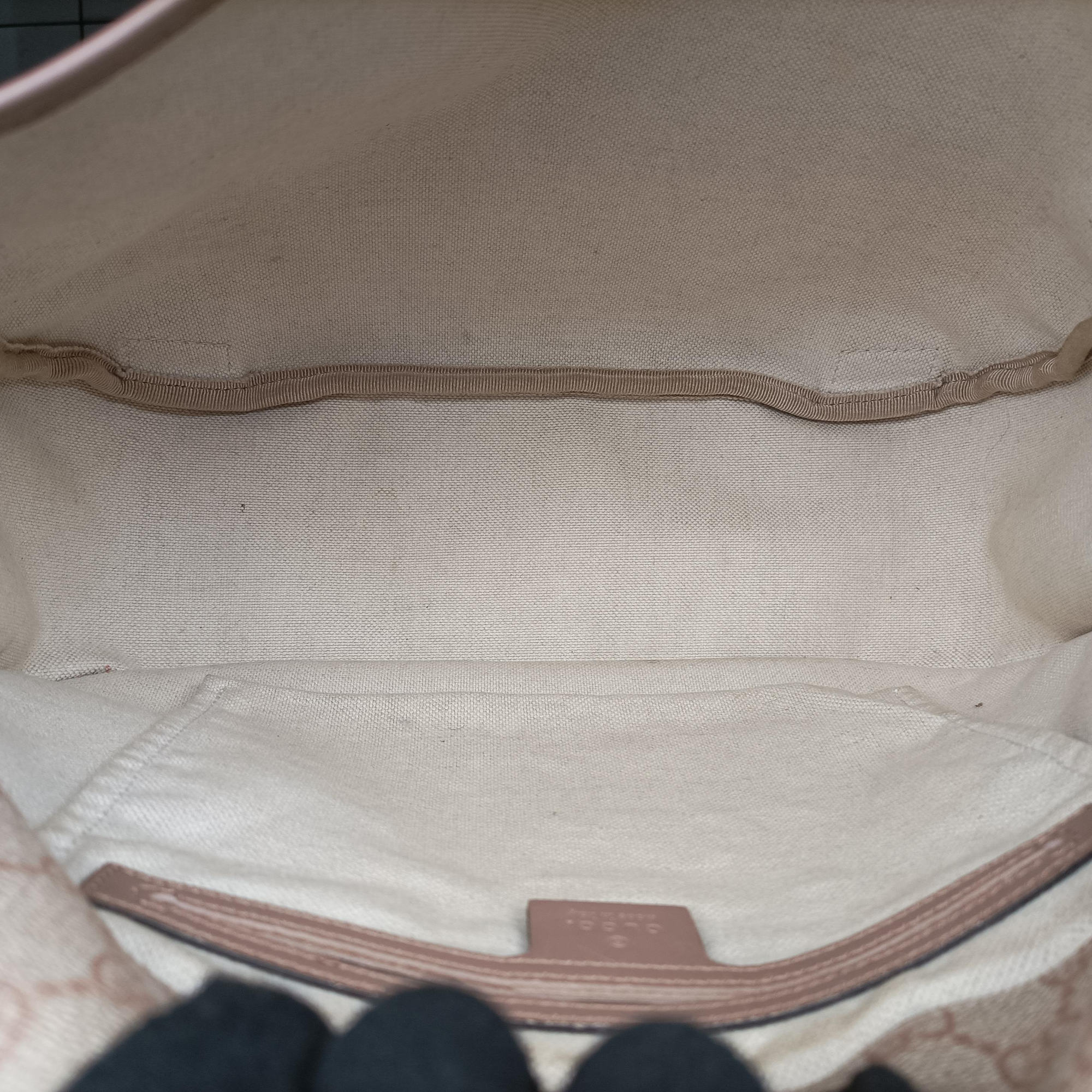 Secondhand Gucci GG Plus Messenger beige×Multicolour PVC coated canvas×Leather 201732 shoulderbag | stylenewstar