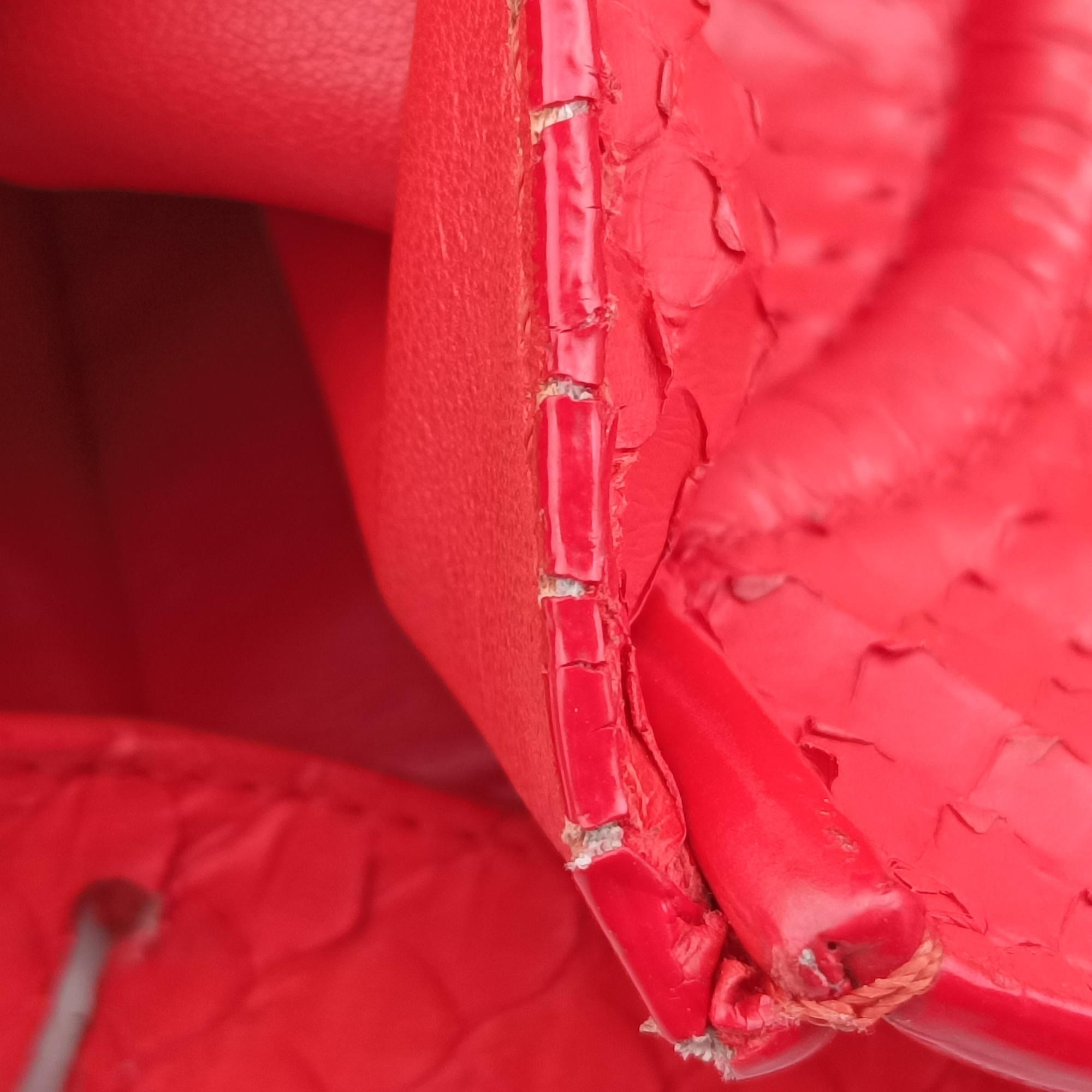 Vintage Celine Phantom Luggage Python Red snakeskin  handbag | stylenewstar