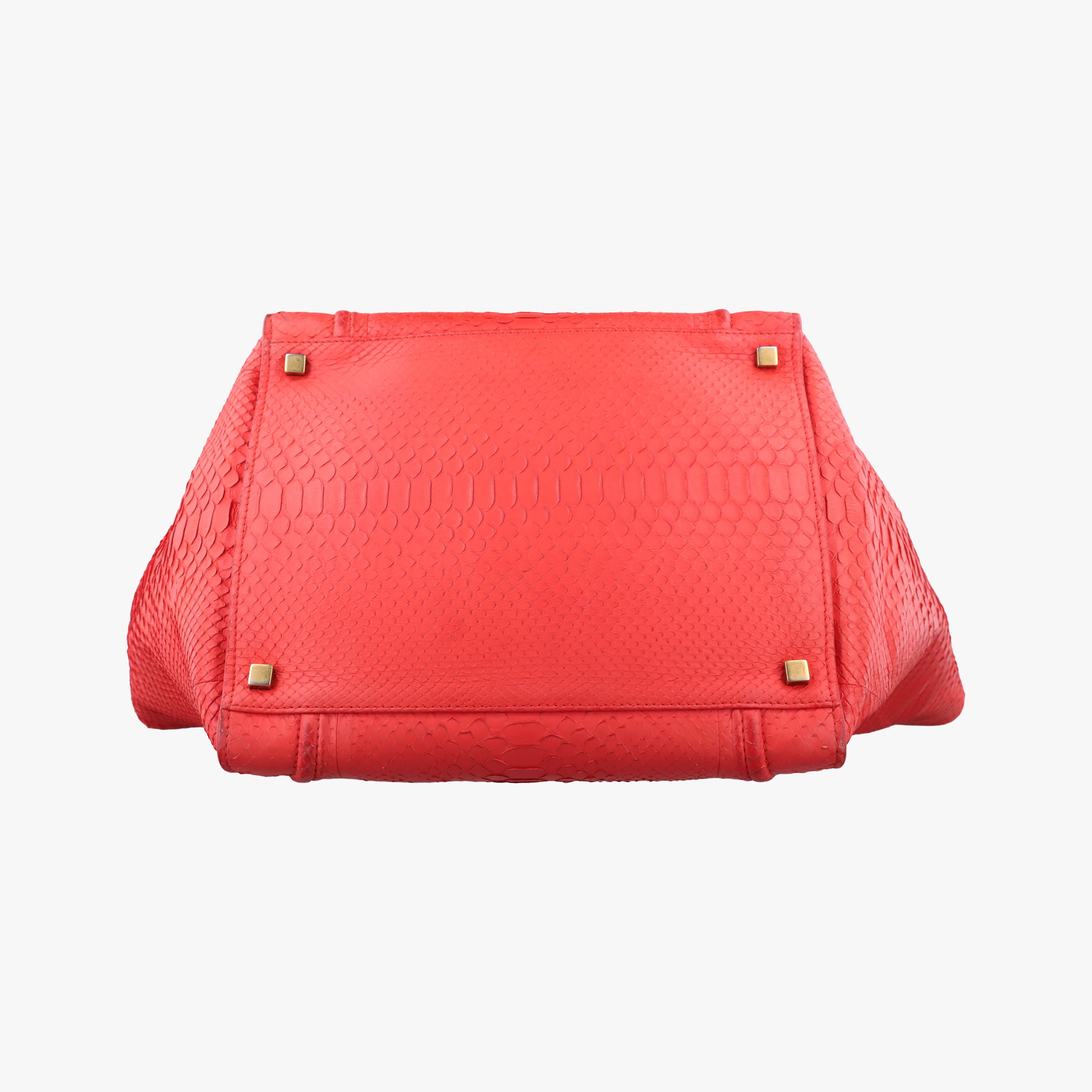 Vintage Celine Phantom Luggage Python Red snakeskin  handbag | stylenewstar