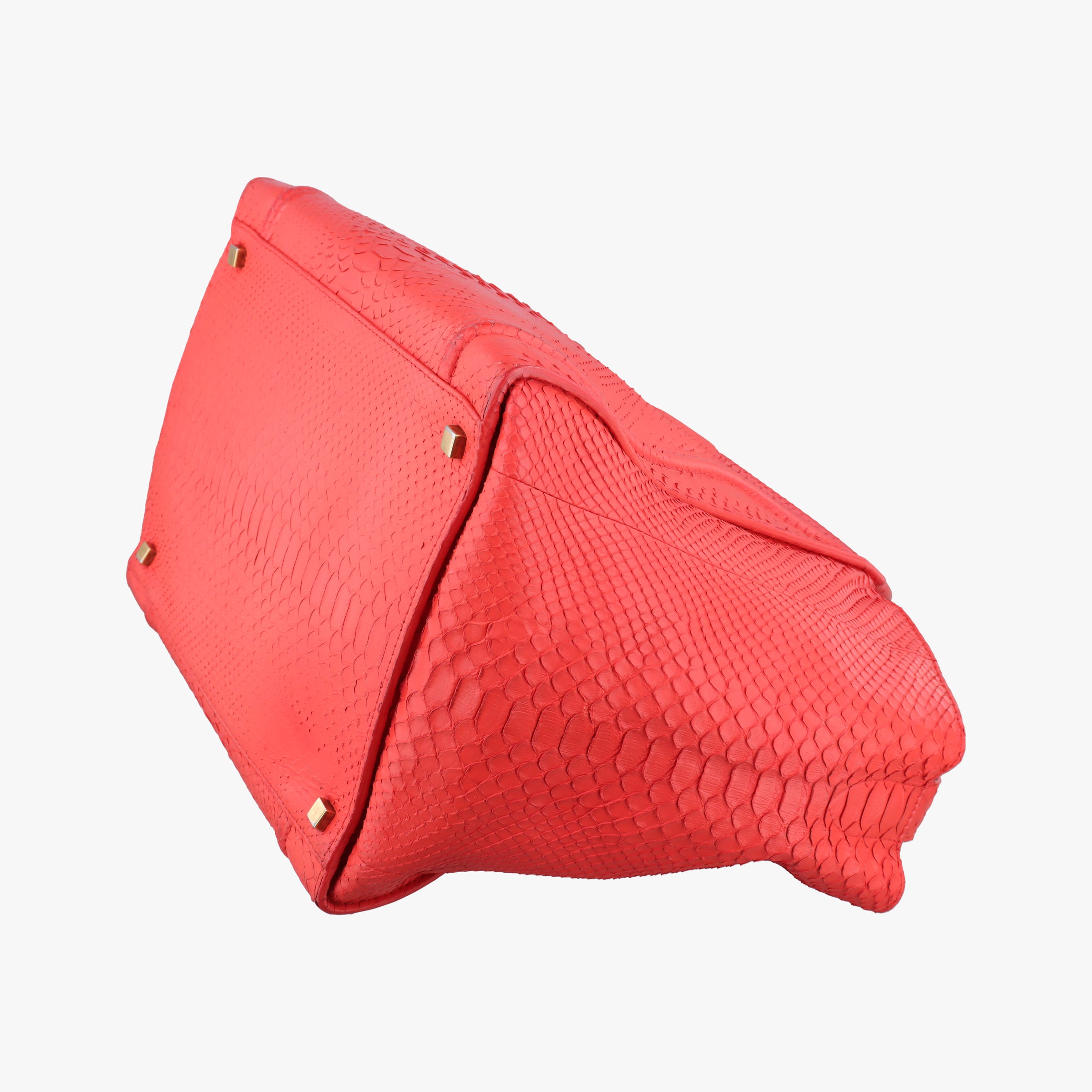Vintage Celine Phantom Luggage Python Red snakeskin  handbag | stylenewstar