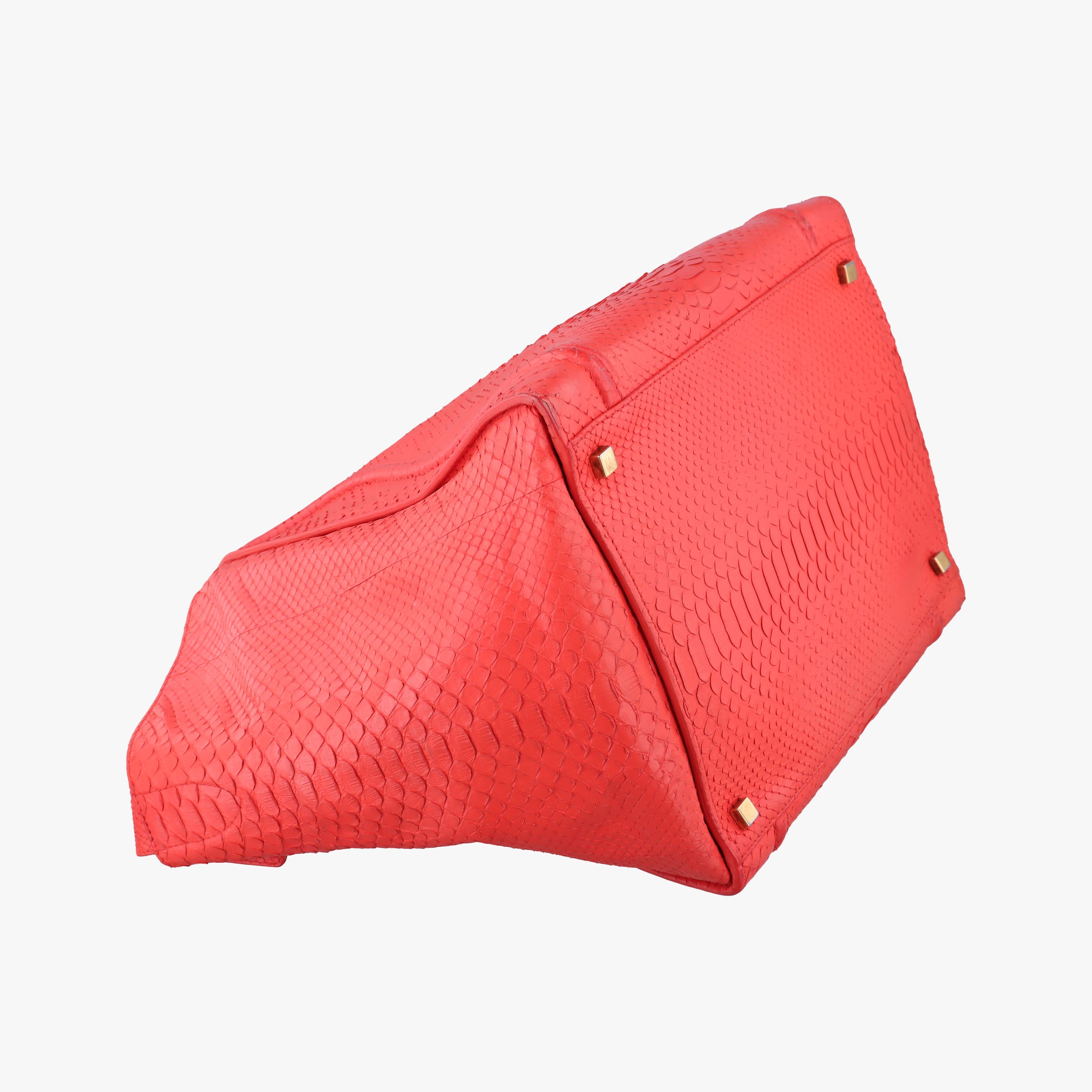 Vintage Celine Phantom Luggage Python Red snakeskin  handbag | stylenewstar