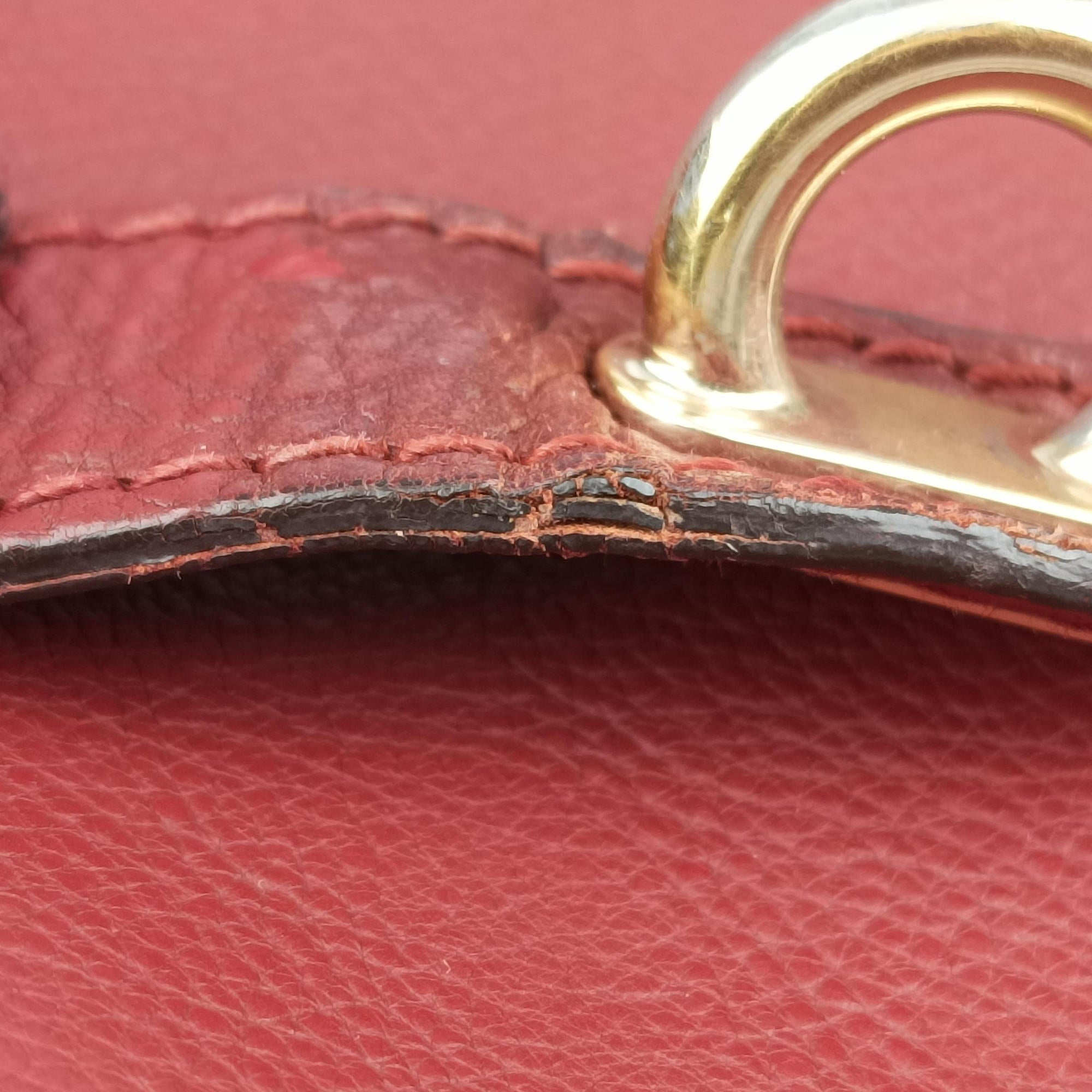 Pre-owned Gucci Marrakech Messenger burgundy Leather 257024 shoulderbag | stylenewstar