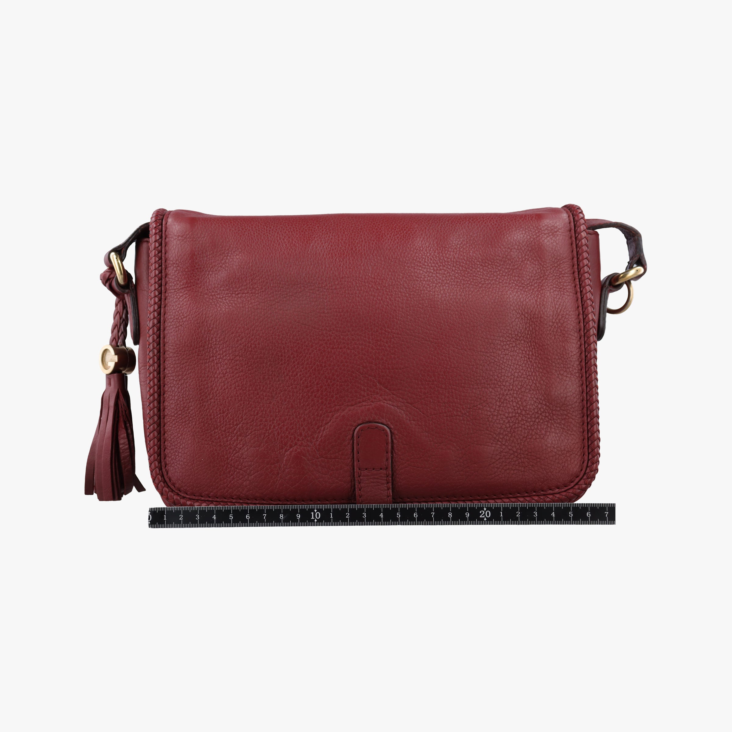 Pre-owned Gucci Marrakech Messenger burgundy Leather 257024 shoulderbag | stylenewstar