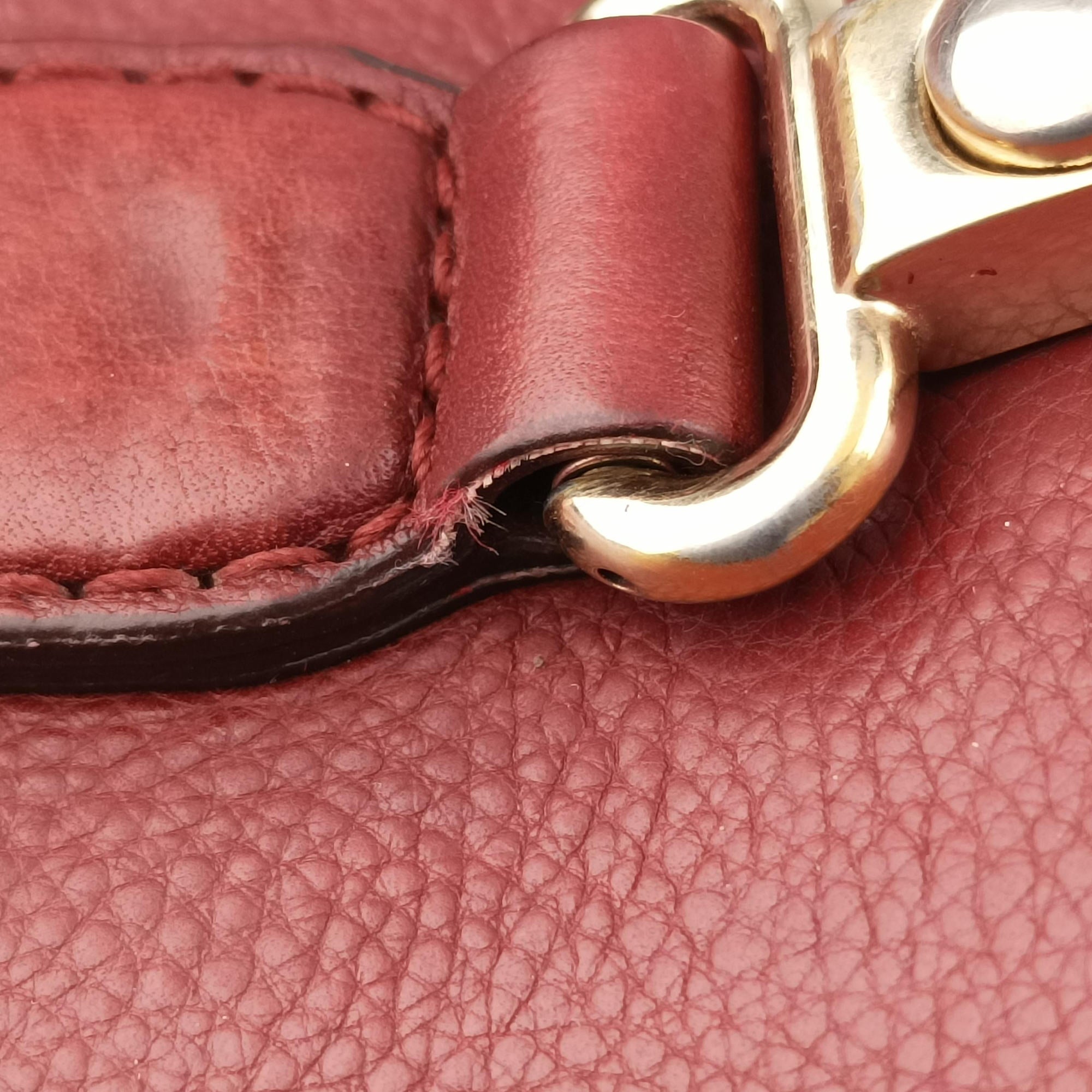 Pre-owned Gucci Marrakech Messenger burgundy Leather 257024 shoulderbag | stylenewstar