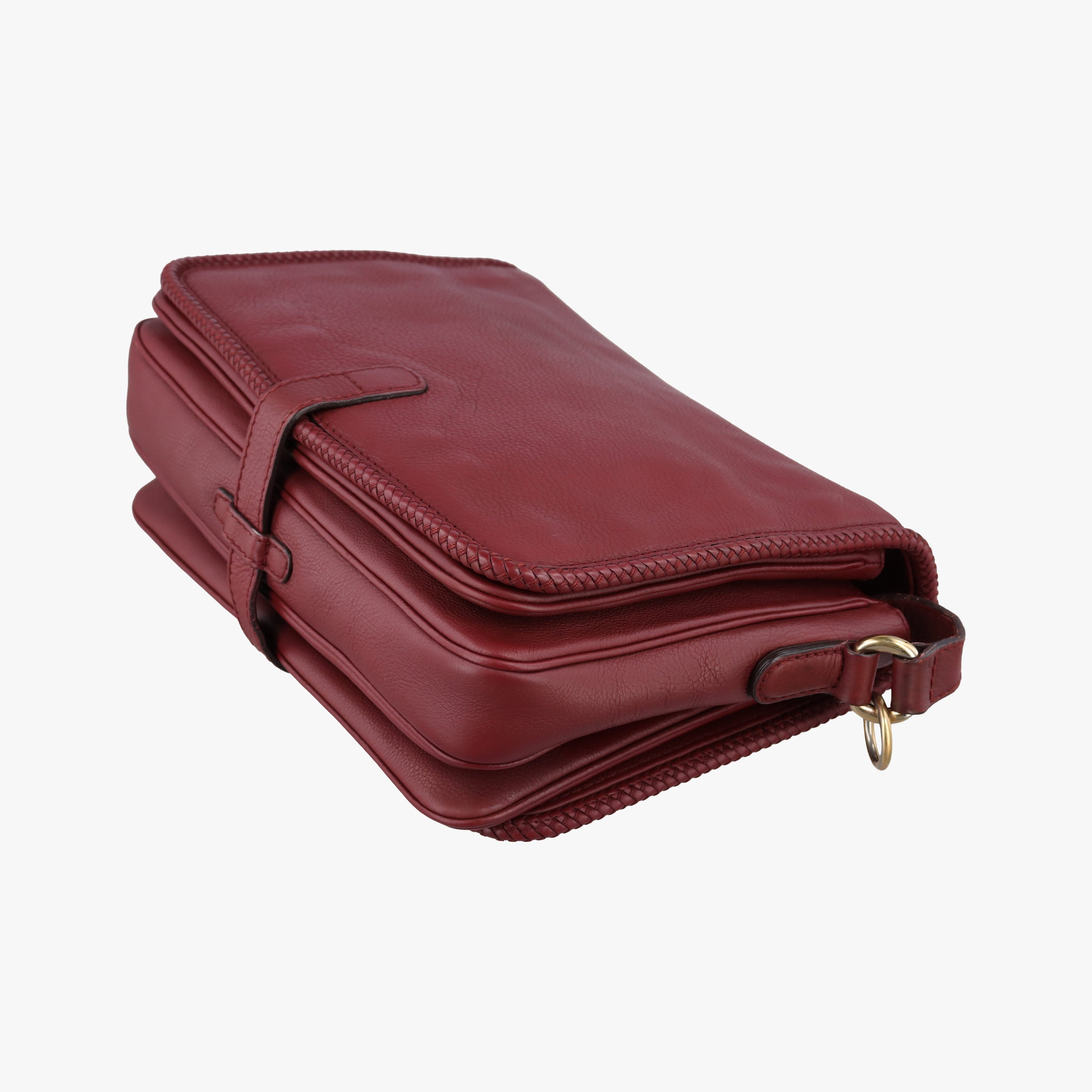 Pre-owned Gucci Marrakech Messenger burgundy Leather 257024 shoulderbag | stylenewstar