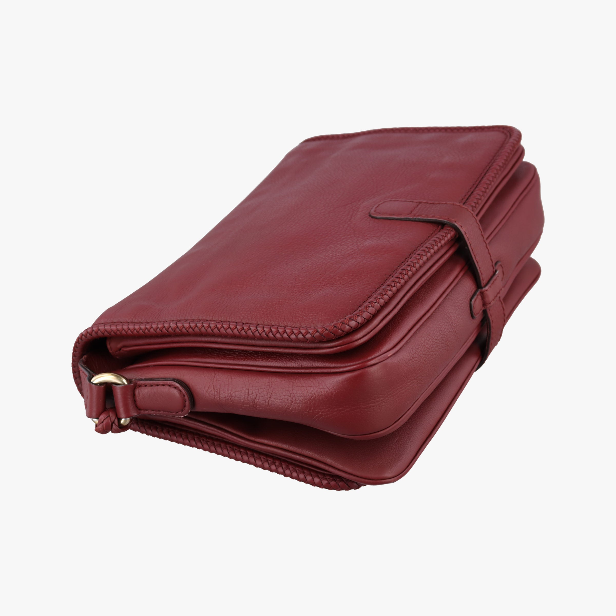 Pre-owned Gucci Marrakech Messenger burgundy Leather 257024 shoulderbag | stylenewstar