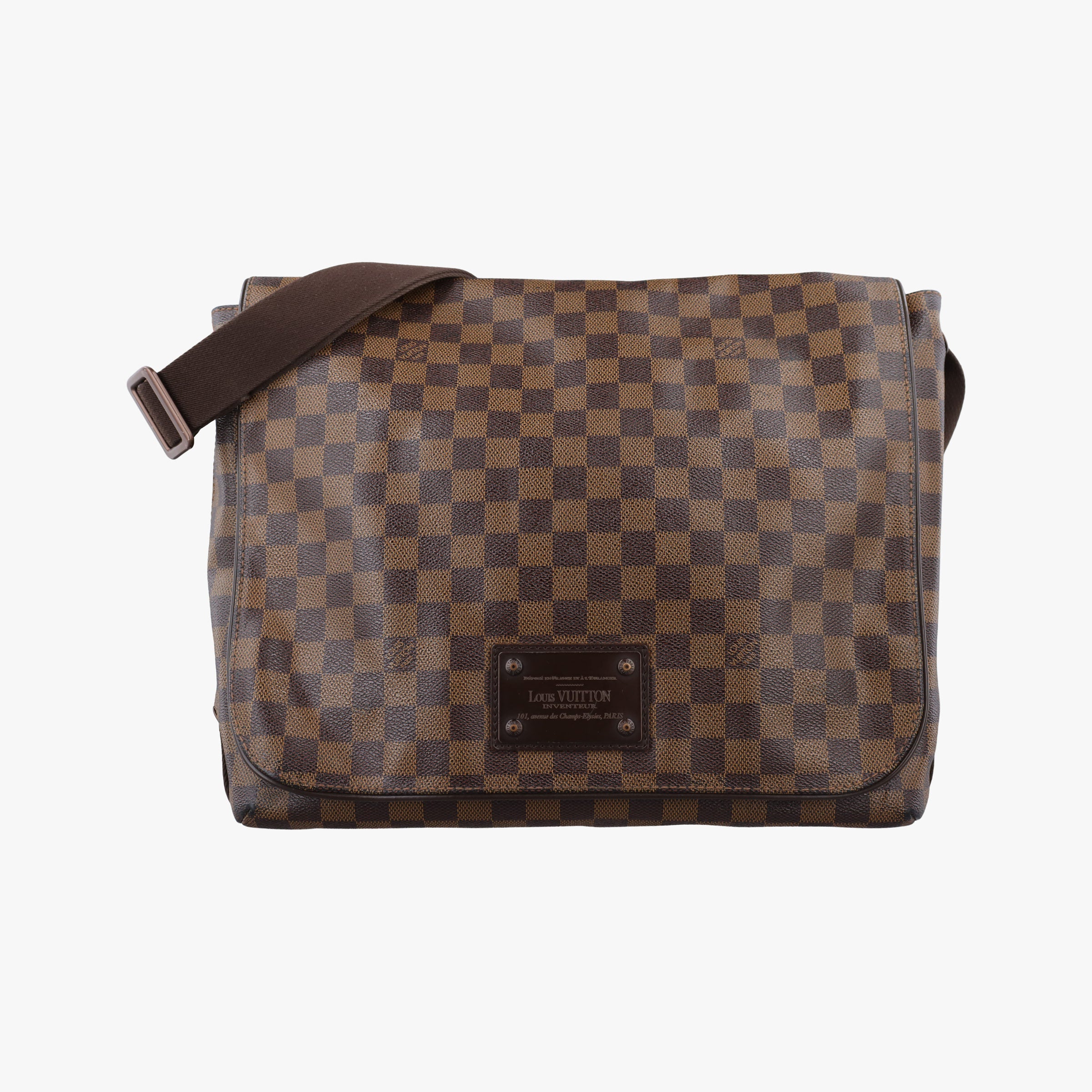 Pre-owned Louis Vuitton BROOKLYN MM EBENE Damier Canvas N51211 shoulderbag | stylenewstar