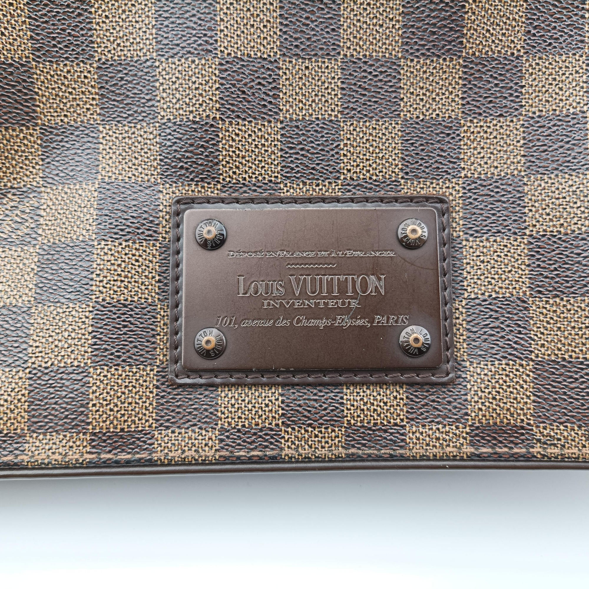 Pre-owned Louis Vuitton BROOKLYN MM EBENE Damier Canvas N51211 shoulderbag | stylenewstar