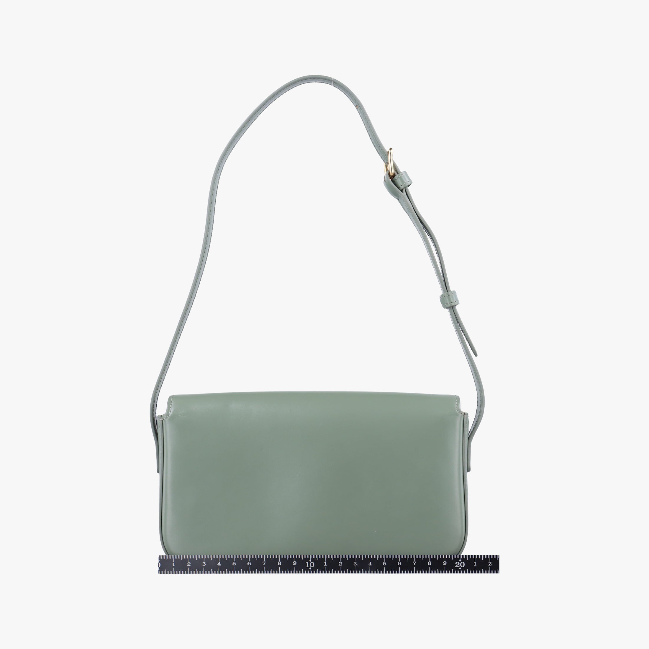Pre-owned Celine Claude Triomphe Green Leather  shoulderbag | stylenewstar