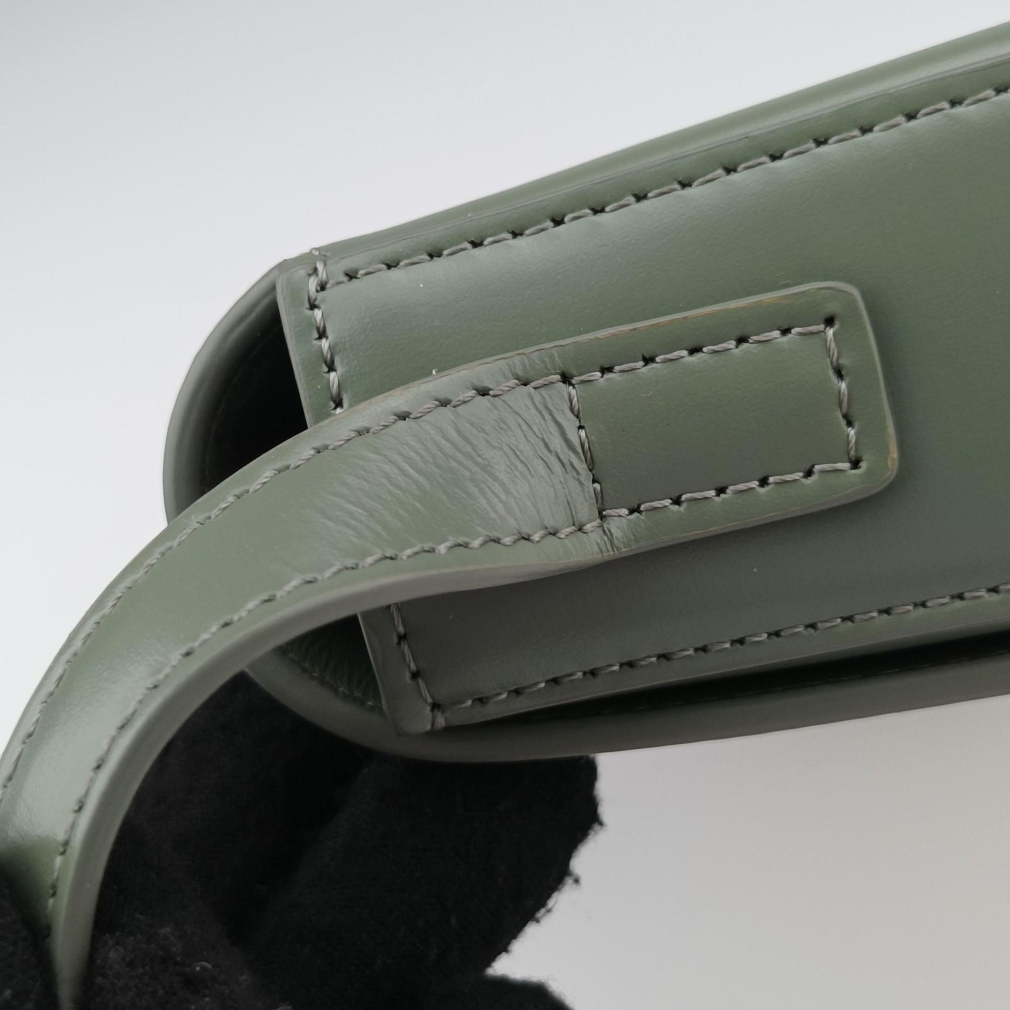 Pre-owned Celine Claude Triomphe Green Leather  shoulderbag | stylenewstar