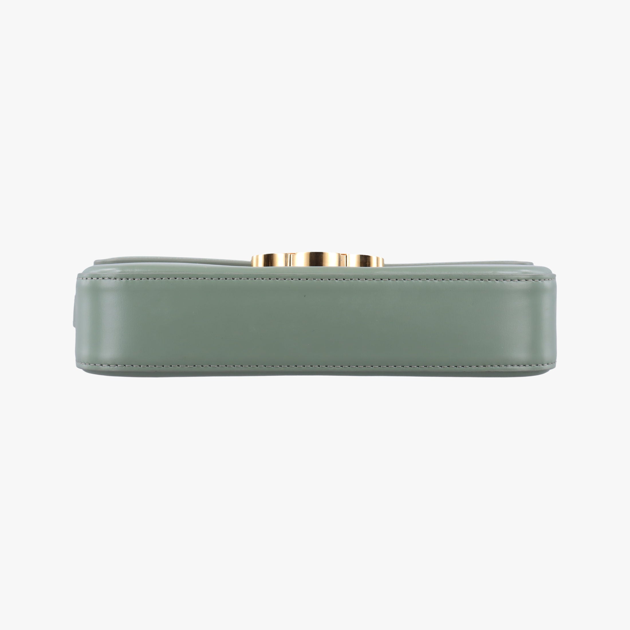 Pre-owned Celine Claude Triomphe Green Leather  shoulderbag | stylenewstar