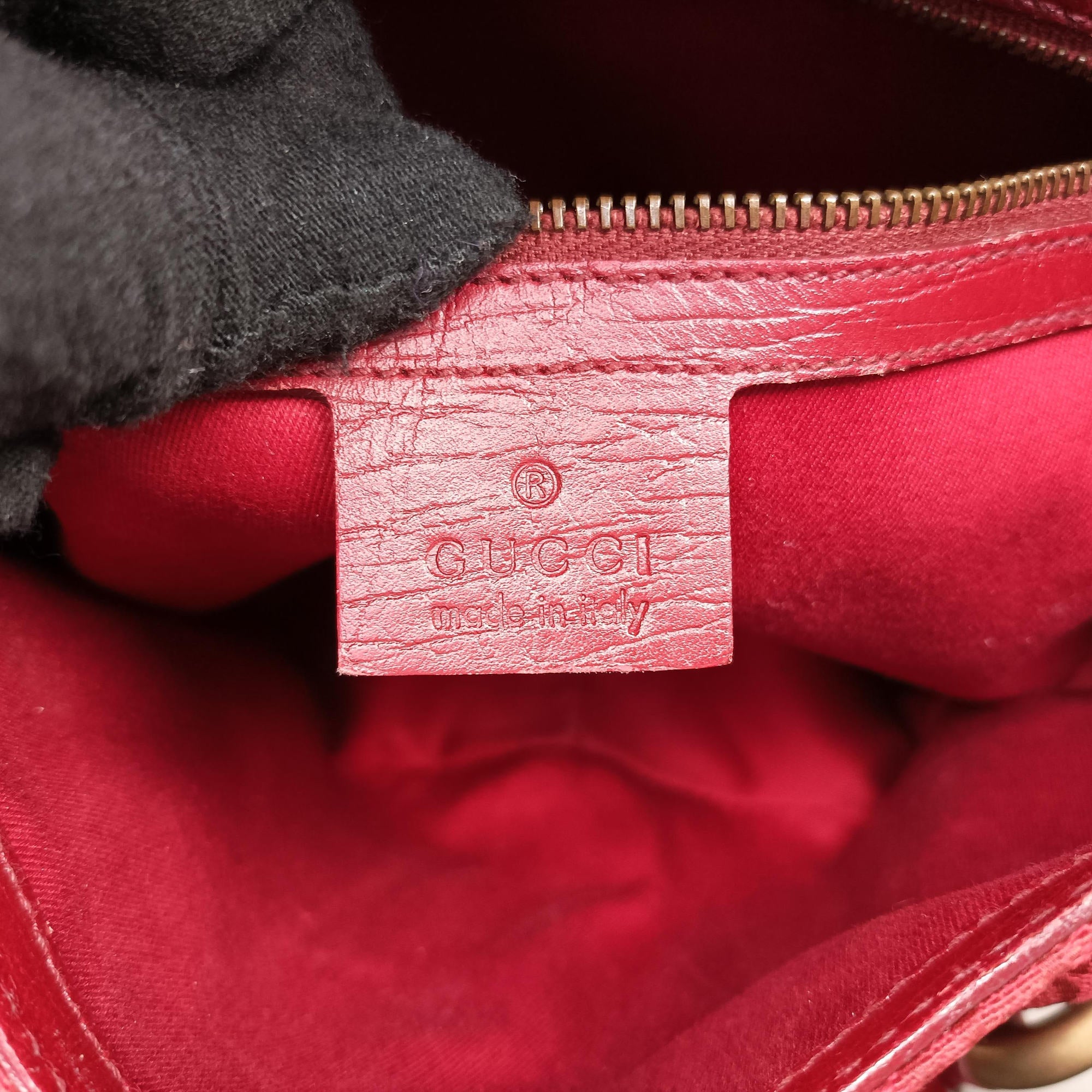 Pre-owned Gucci Horsebit Red canvas×Leather 114915 handbag | stylenewstar