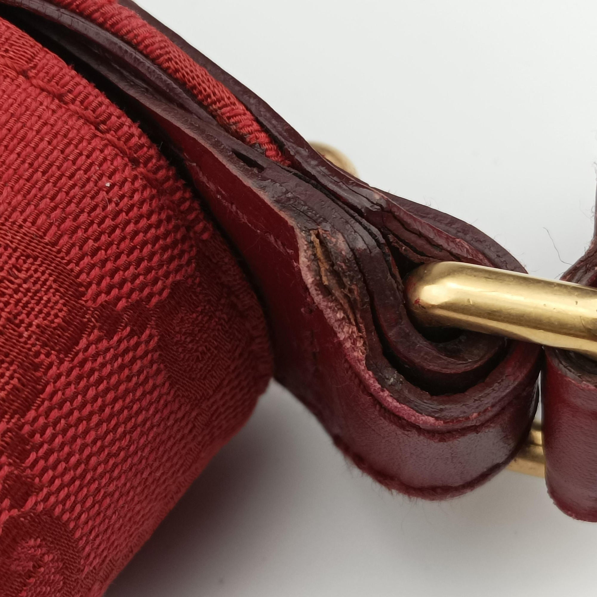 Pre-owned Gucci Horsebit Red canvas×Leather 114915 handbag | stylenewstar