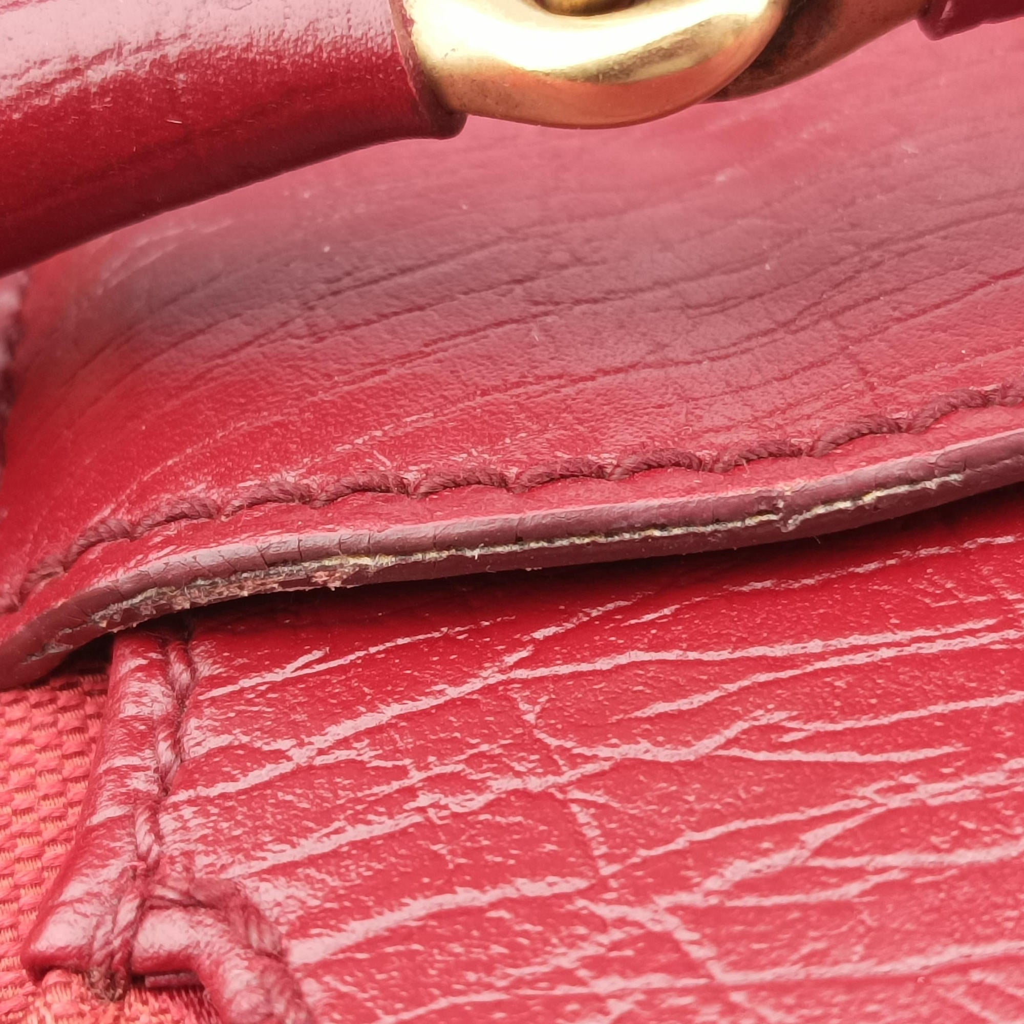 Pre-owned Gucci Horsebit Red canvas×Leather 114915 handbag | stylenewstar