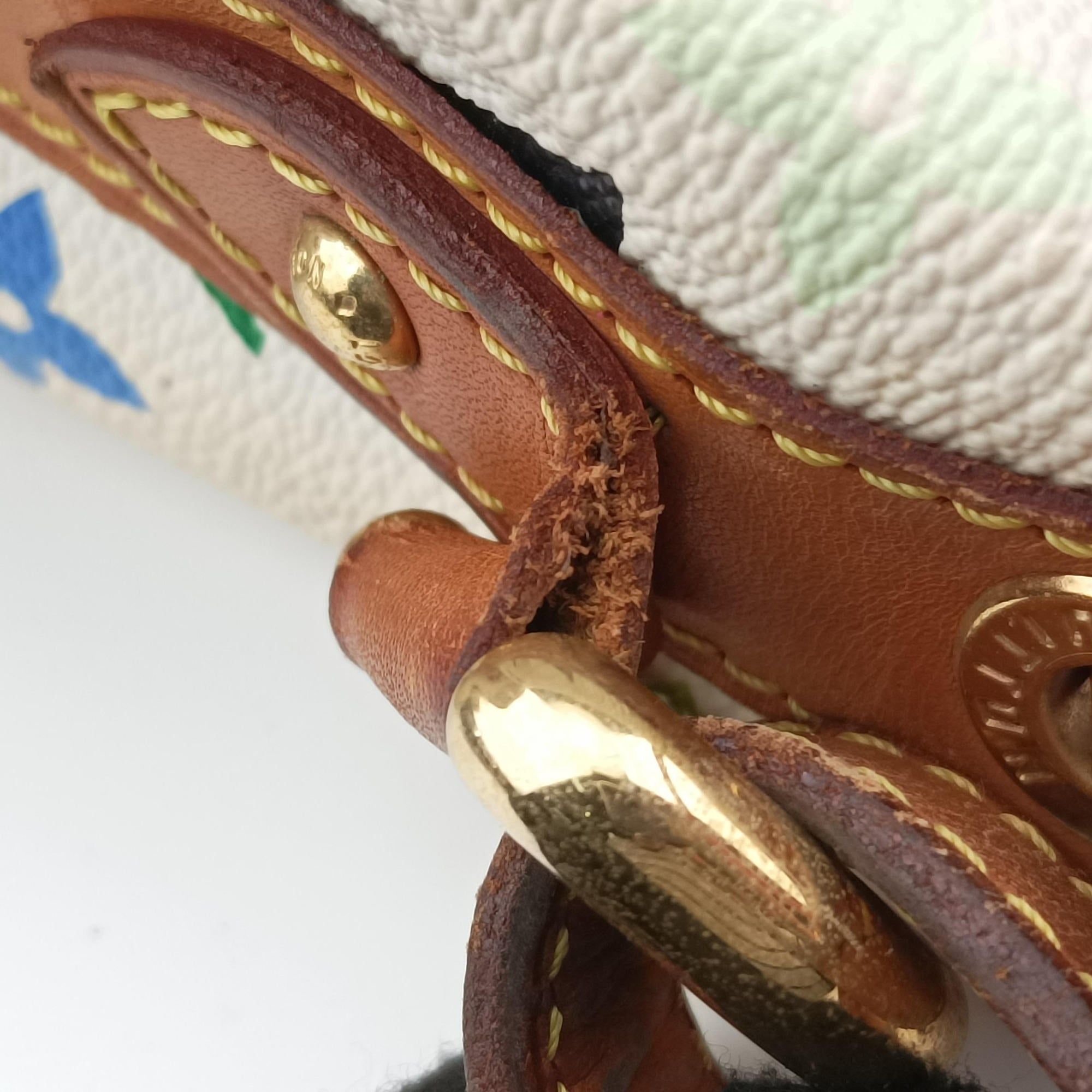Pre-owned Louis Vuitton Petit NOe white Monogram Multicolor M42229 shoulderbag | stylenewstar
