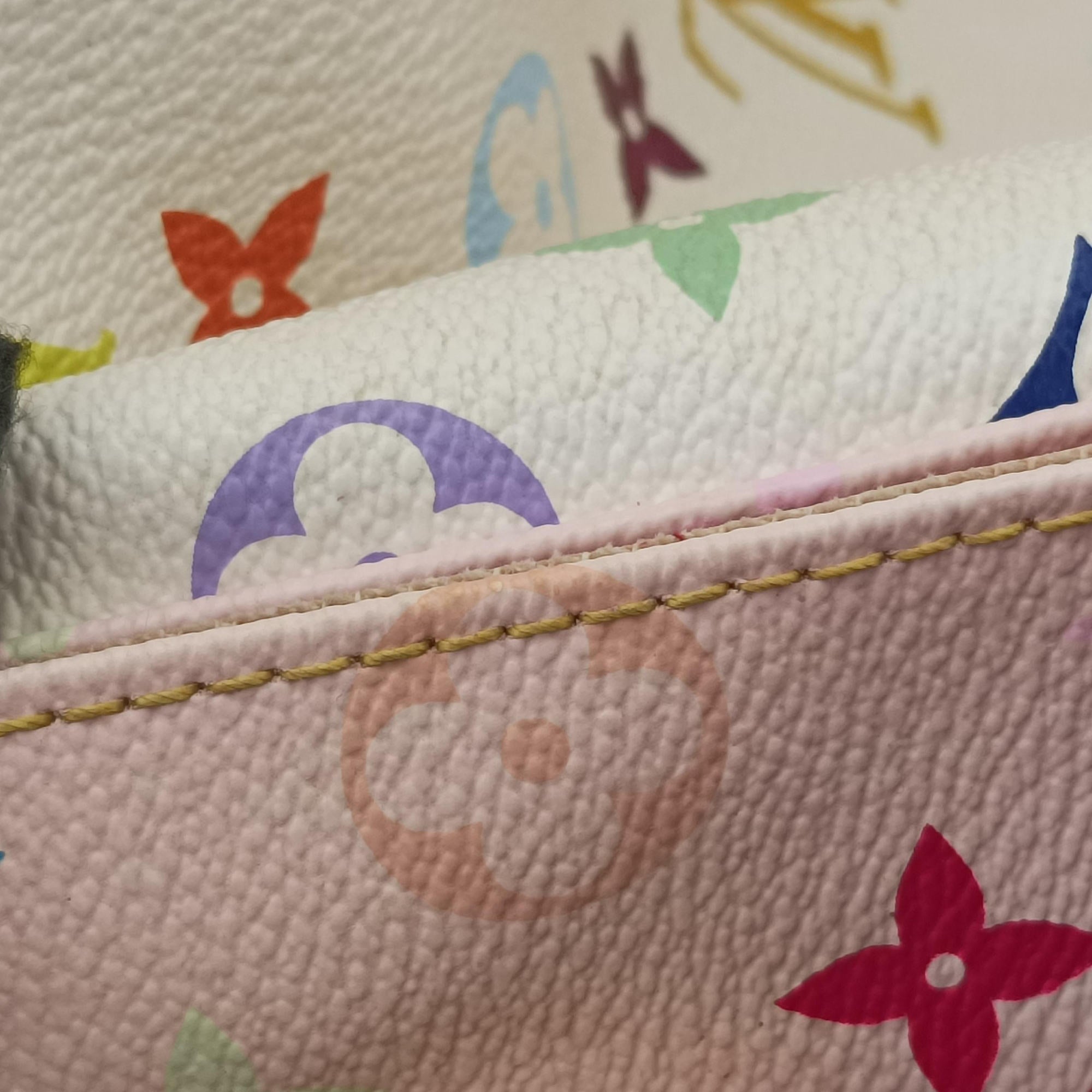 Pre-owned Louis Vuitton Petit NOe white Monogram Multicolor M42229 shoulderbag | stylenewstar