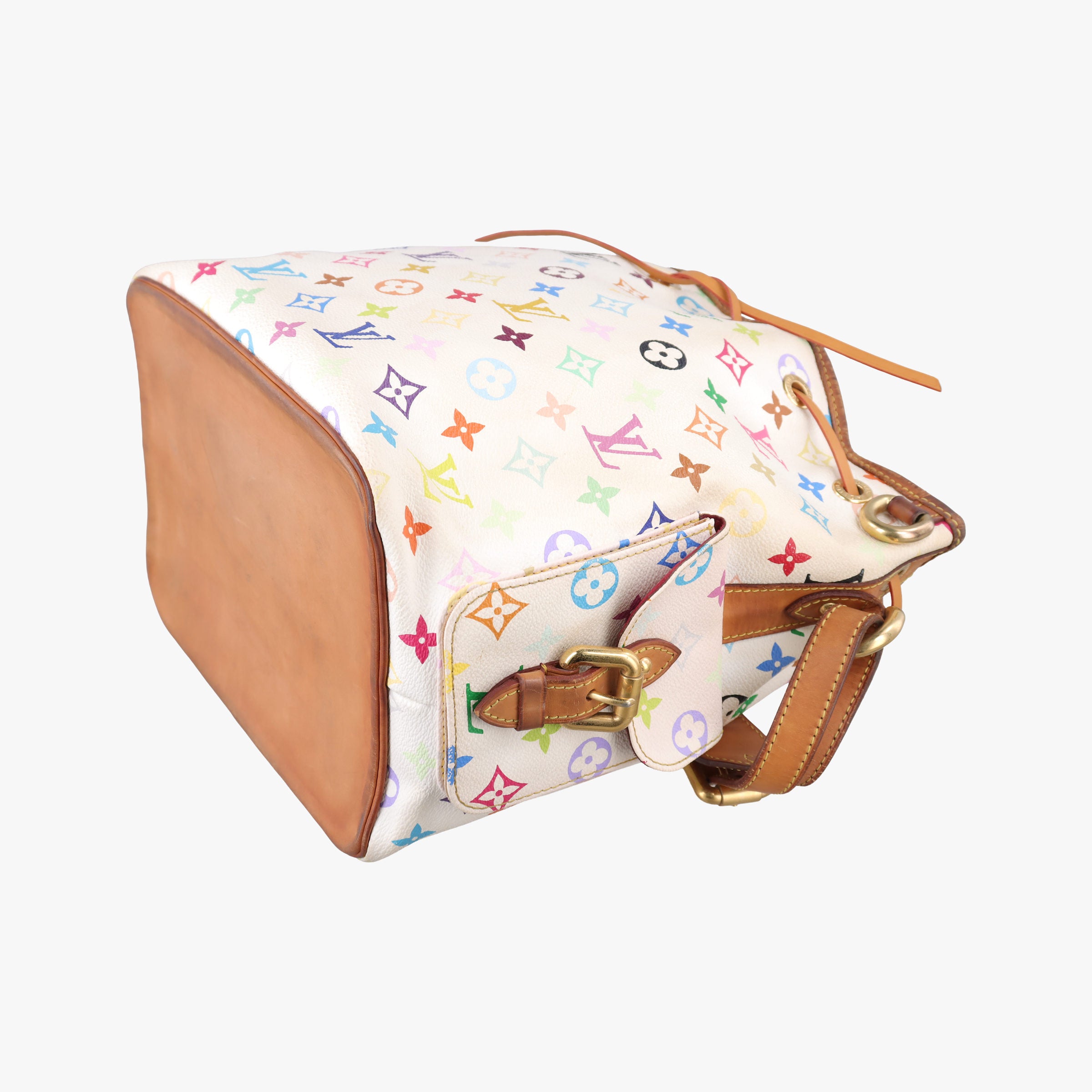 Pre-owned Louis Vuitton Petit NOe white Monogram Multicolor M42229 shoulderbag | stylenewstar