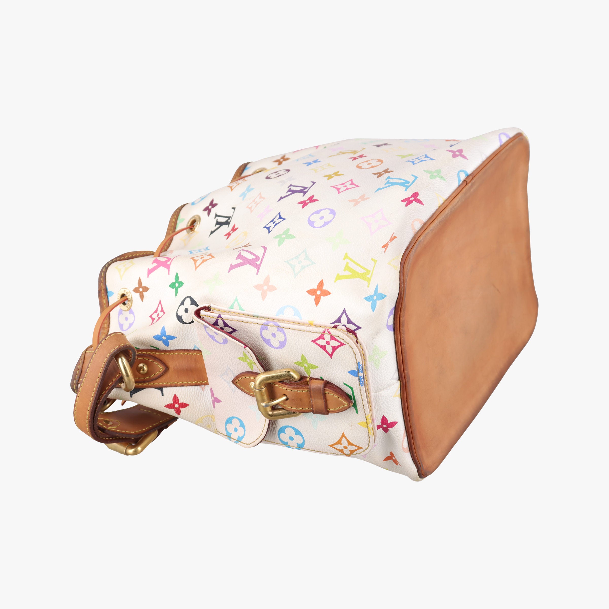 Pre-owned Louis Vuitton Petit NOe white Monogram Multicolor M42229 shoulderbag | stylenewstar