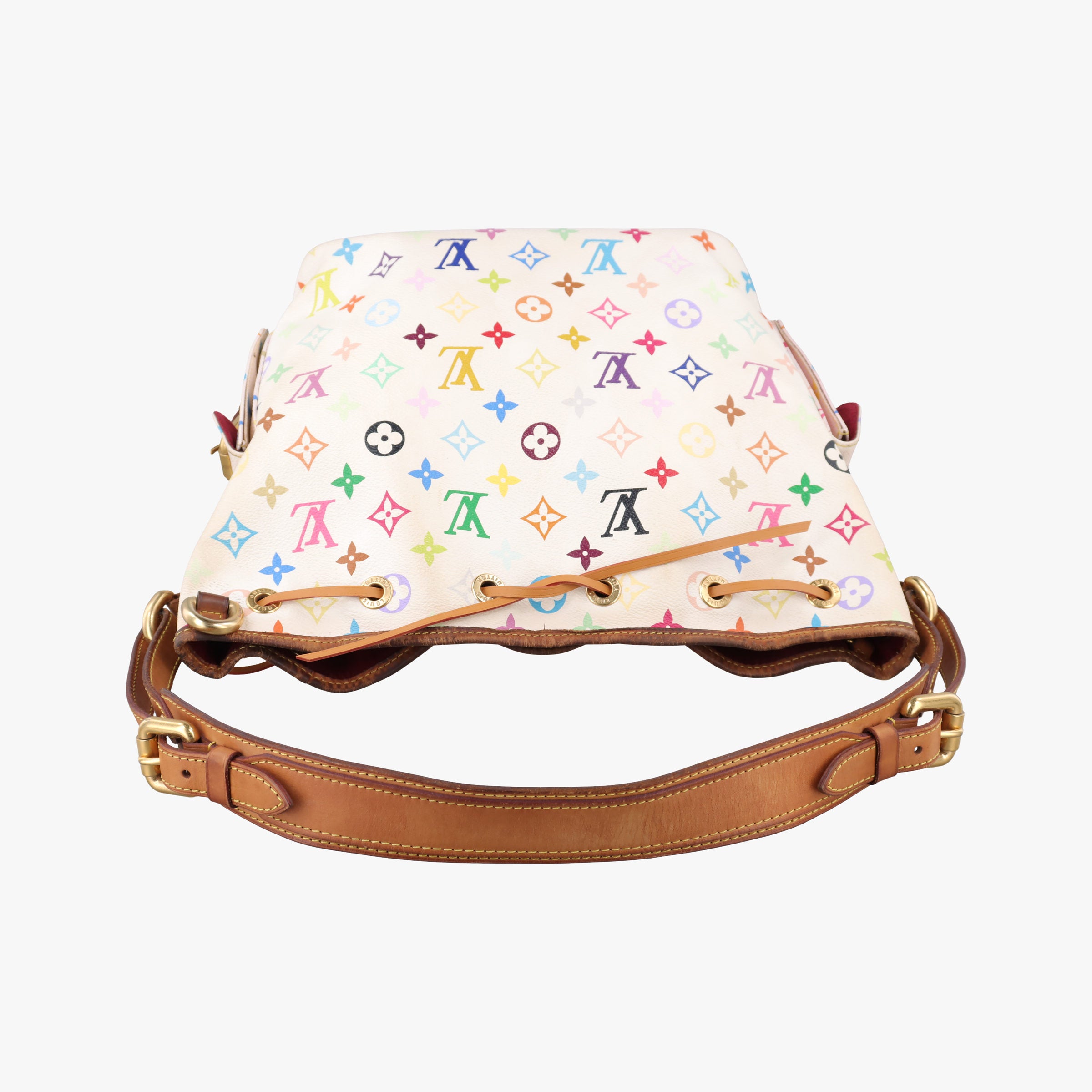Pre-owned Louis Vuitton Petit NOe white Monogram Multicolor M42229 shoulderbag | stylenewstar
