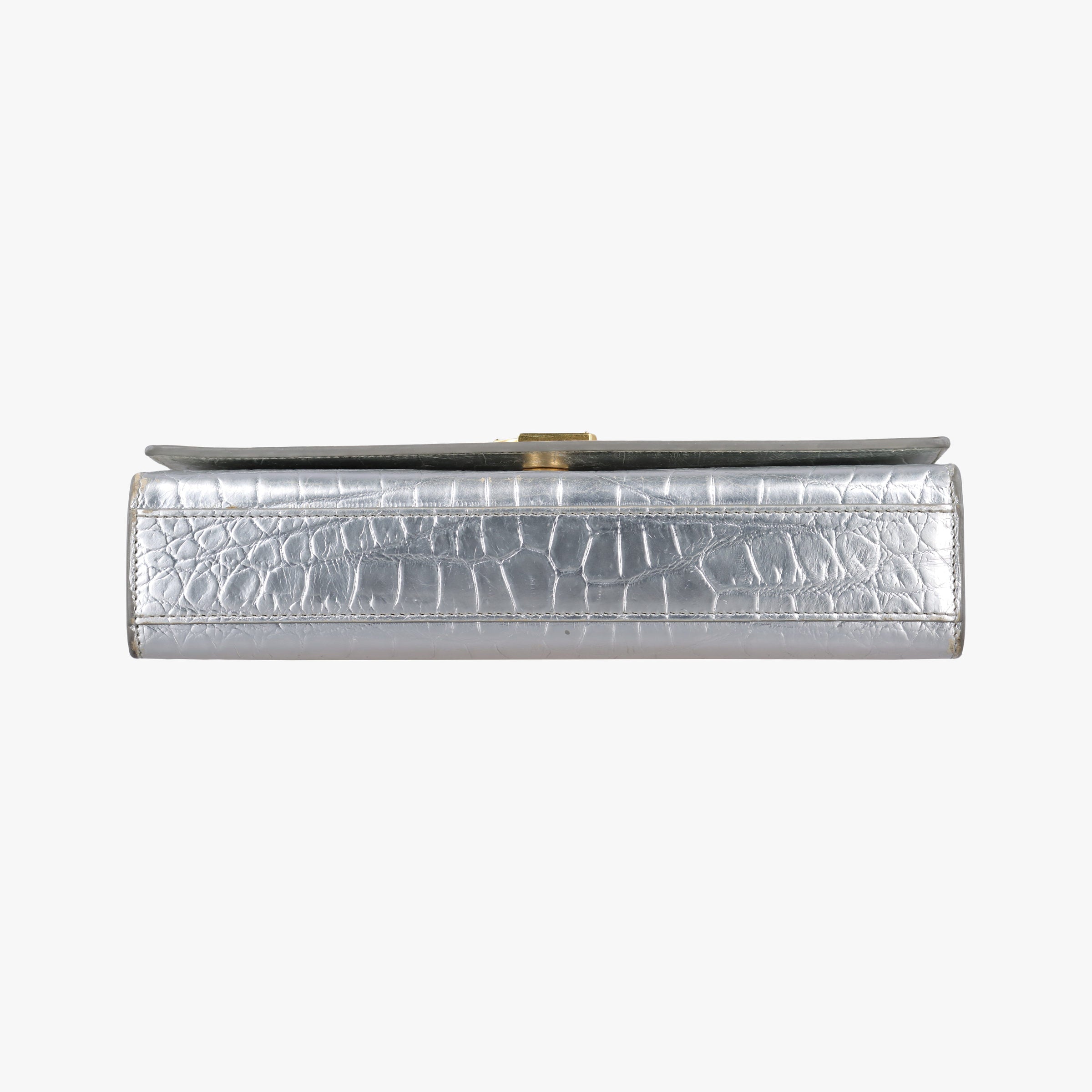 Pre-owned Yves Saint Laurent KATE Silver Leather 364021 shoulderbag | stylenewstar