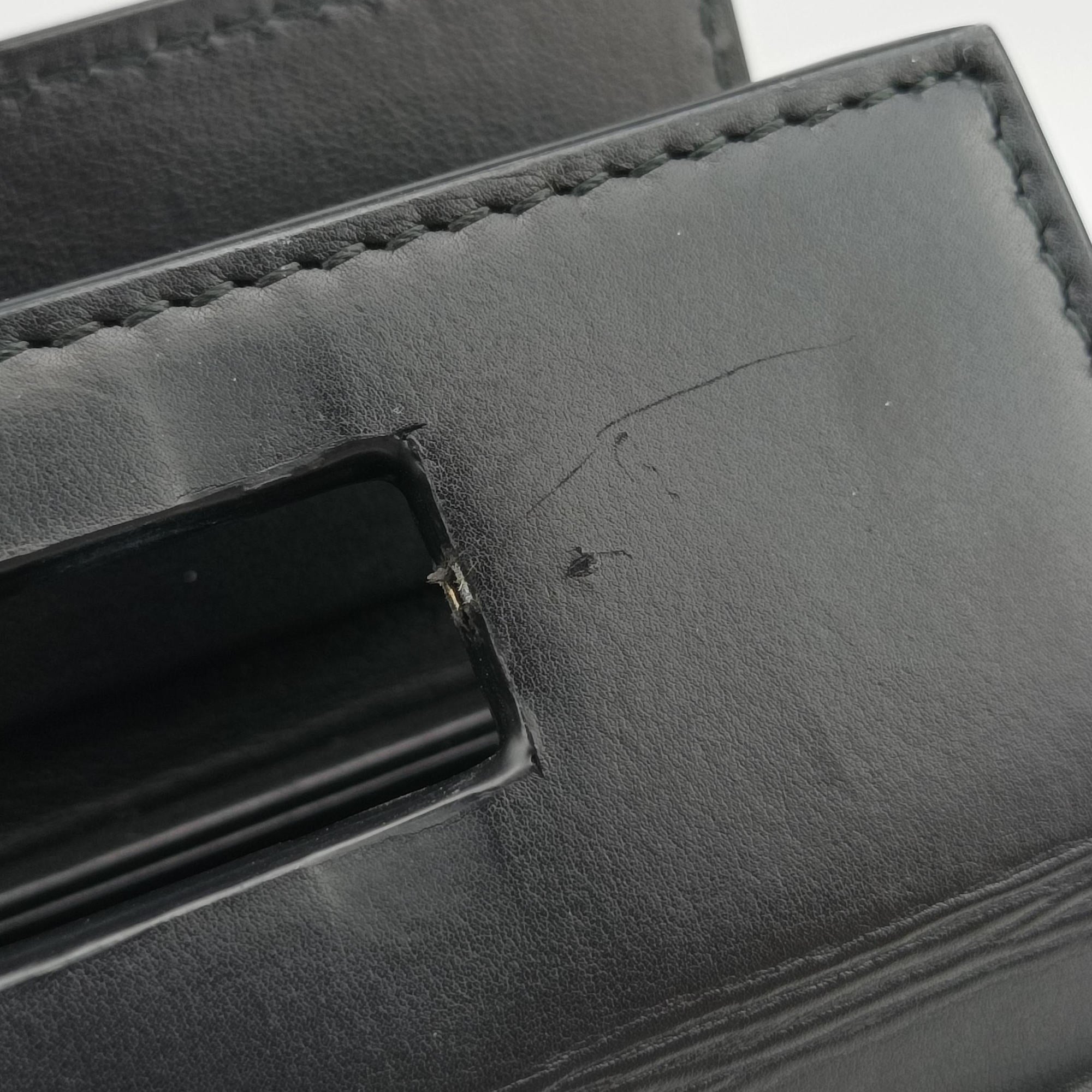 Pre-owned Bottega Veneta Padded Messenger Mini Trunk Black lambskin  shoulderbag | stylenewstar