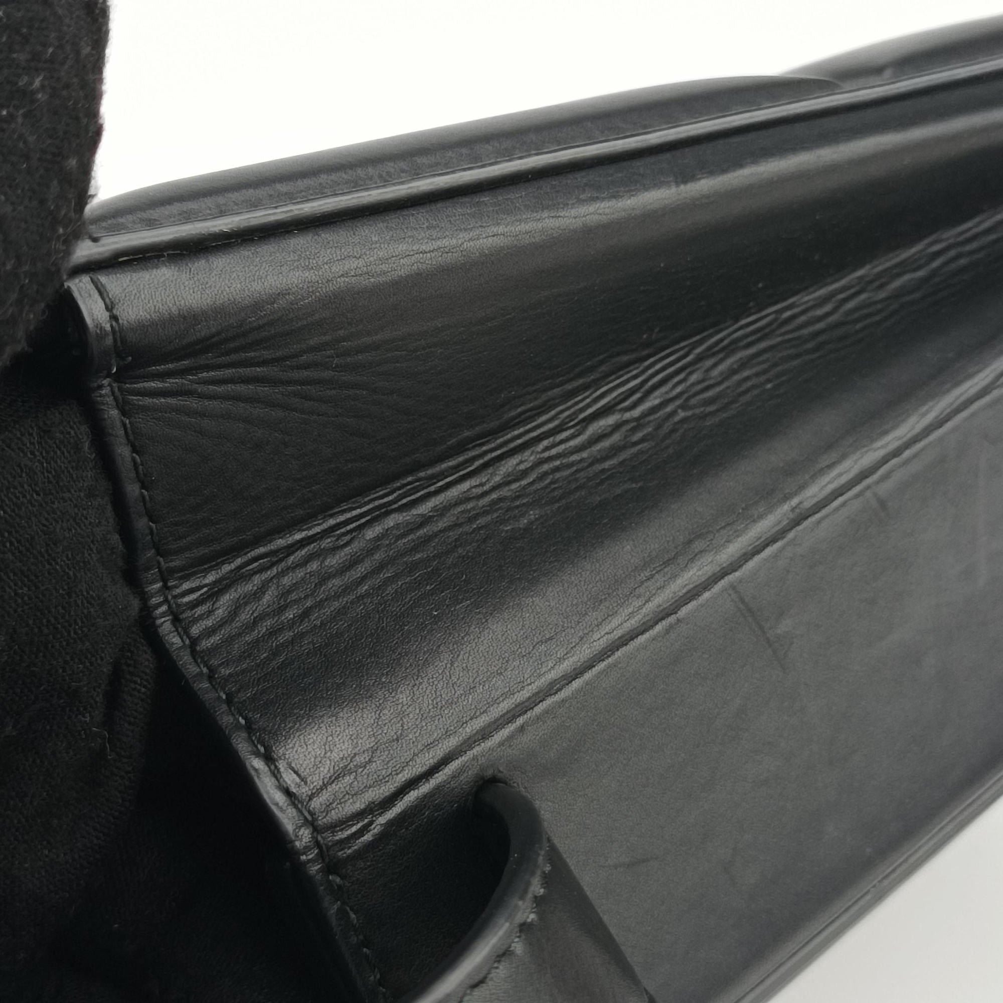 Pre-owned Bottega Veneta Padded Messenger Mini Trunk Black lambskin  shoulderbag | stylenewstar