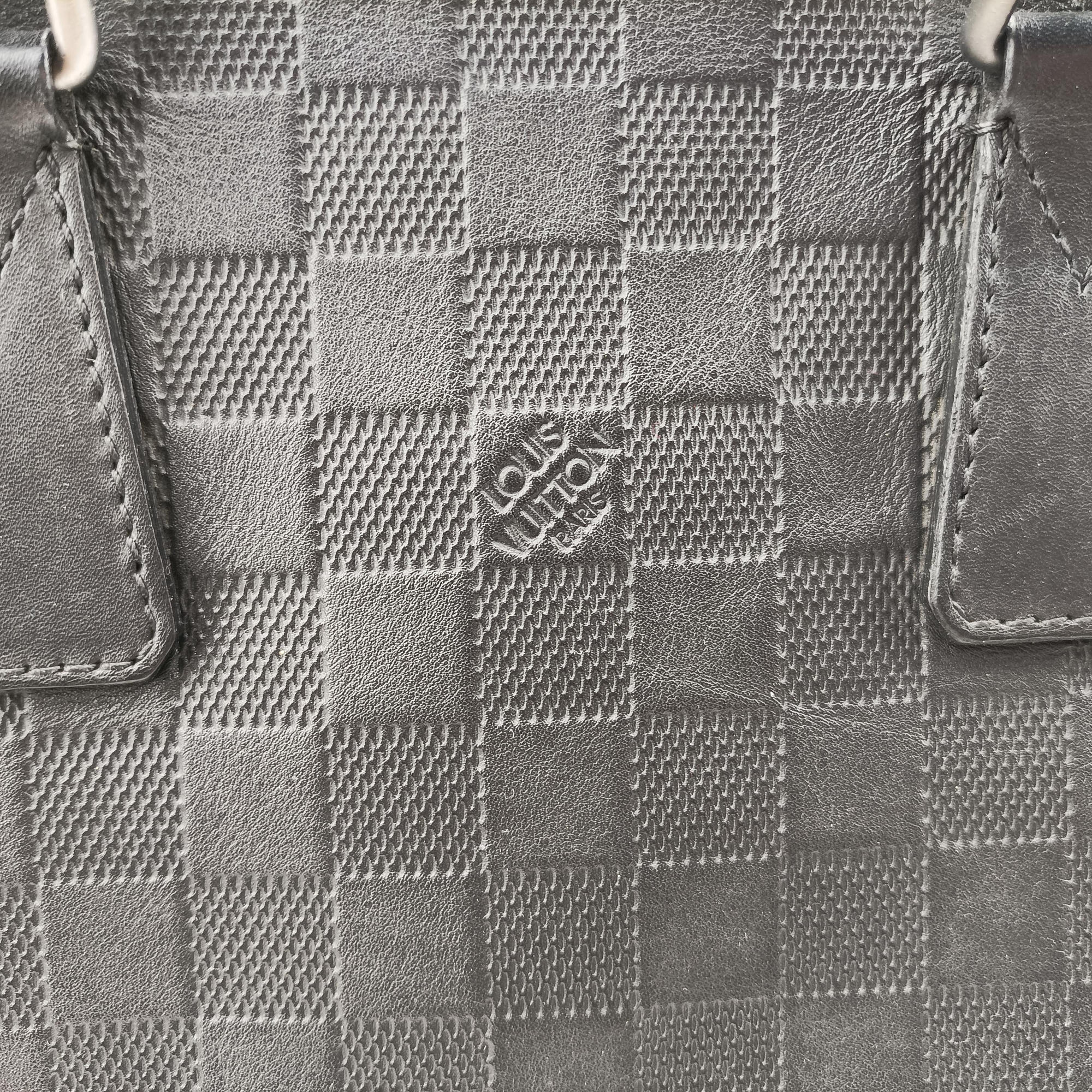 Pre-owned Louis Vuitton Porte Documents Jour Noir Damier Graphite N48224 handbag | stylenewstar