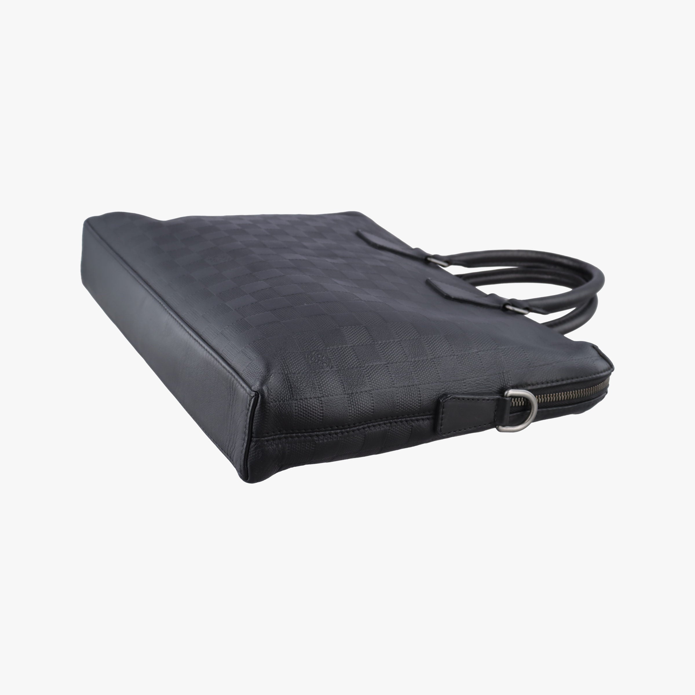 Pre-owned Louis Vuitton Porte Documents Jour Noir Damier Graphite N48224 handbag | stylenewstar