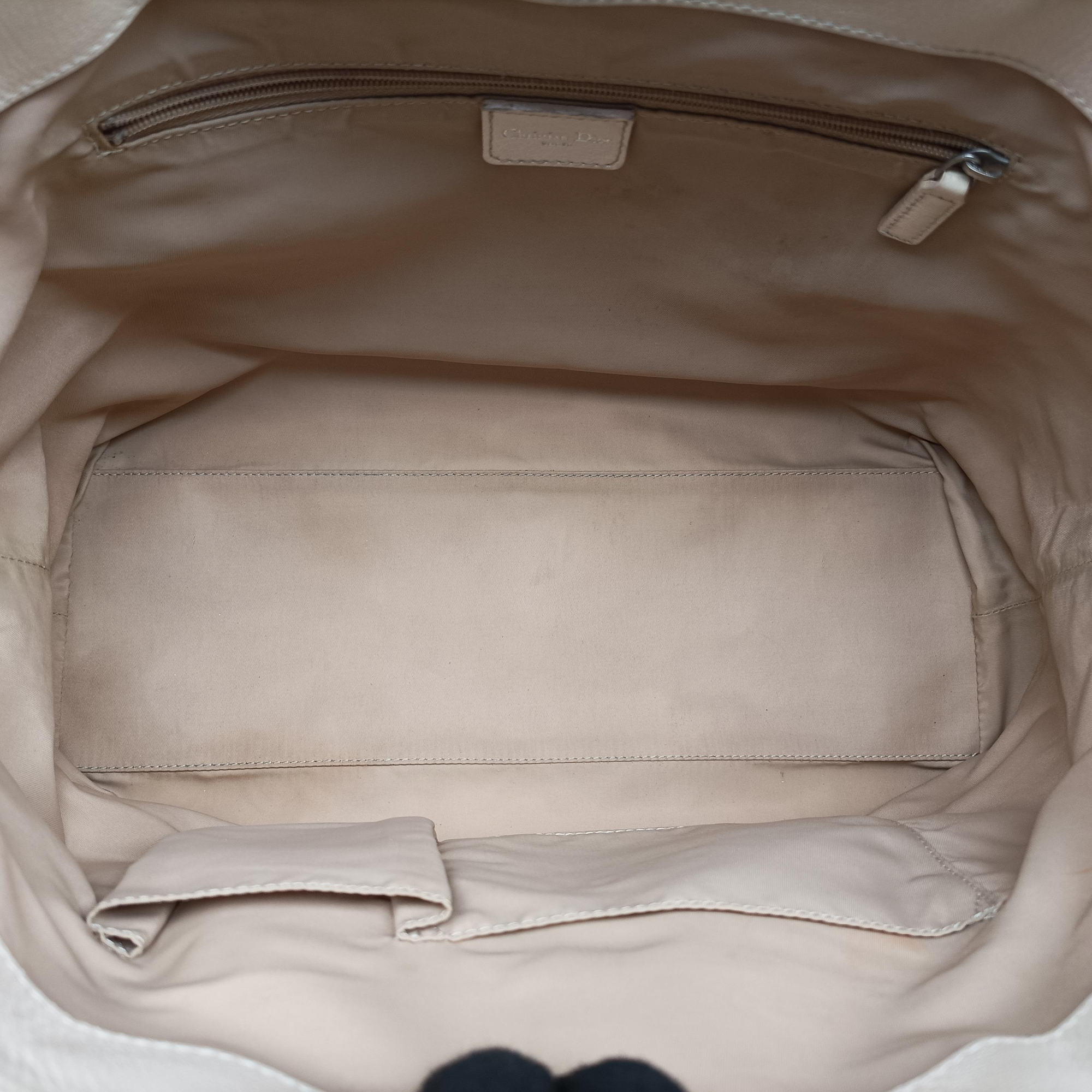Pre-owned Christian Dior Trotter Flower Line White x Beige x Multicolor Canvas × Leather  handbag | stylenewstar