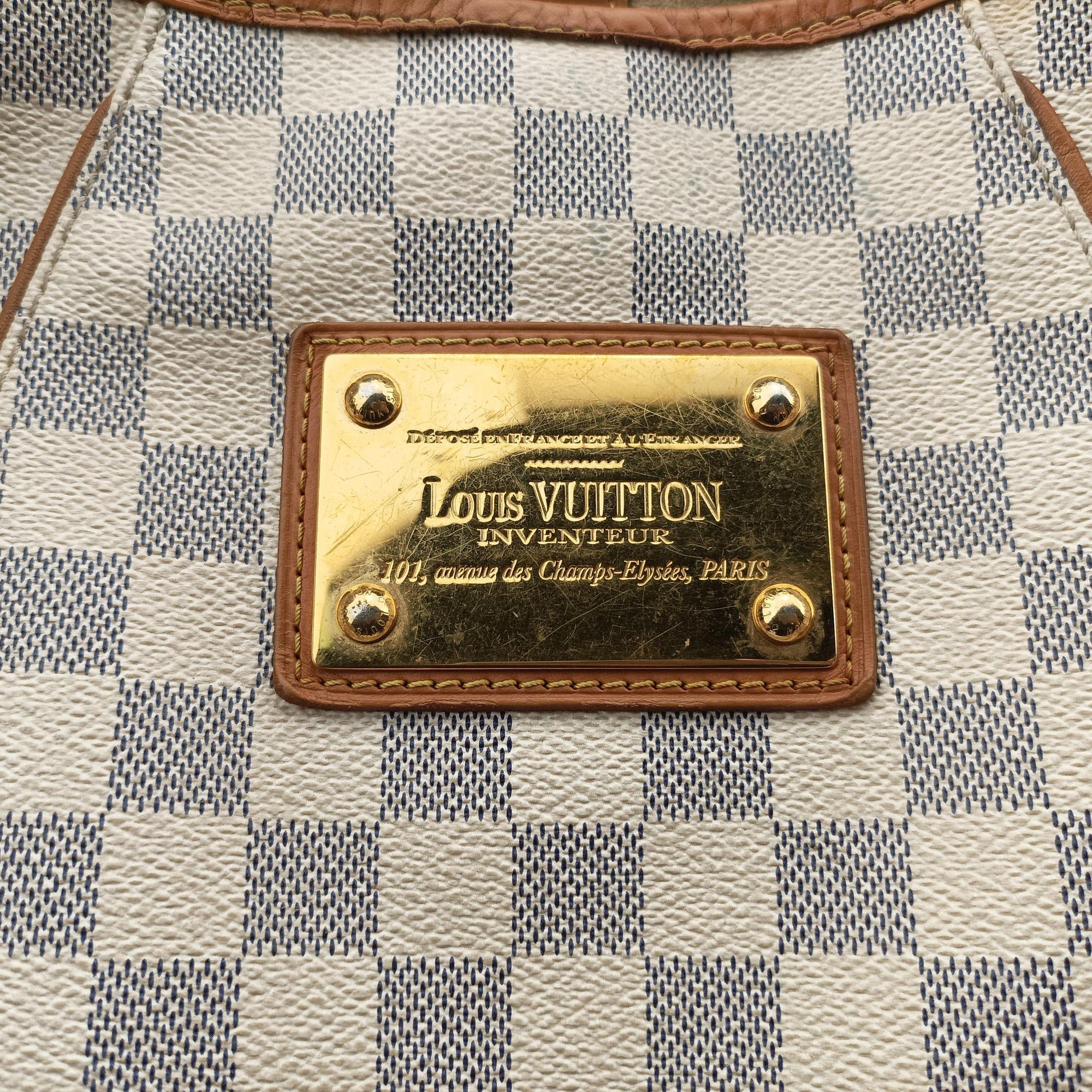 Pre-owned Louis Vuitton GALLIERA PM Azur Damier Canvas N55215 shoulderbag | stylenewstar