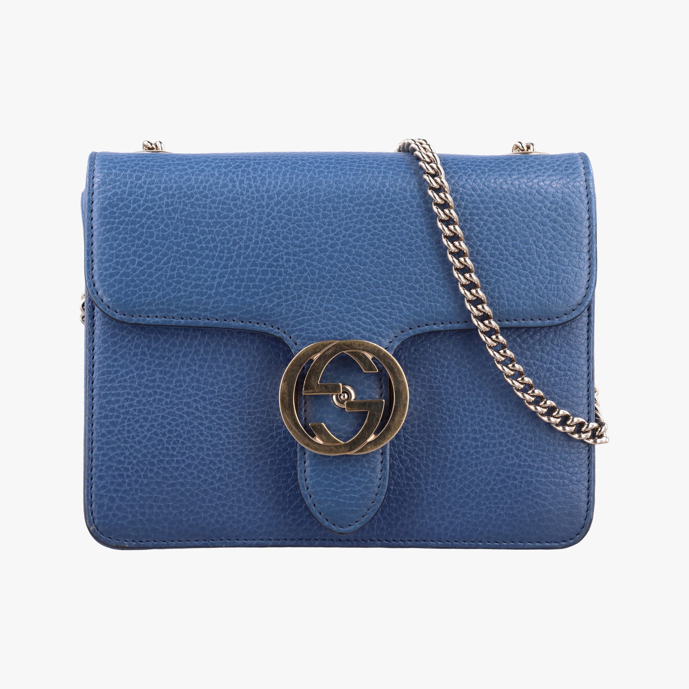 Secondhand Gucci Interlocking G Blue Leather 510304 shoulderbag | stylenewstar