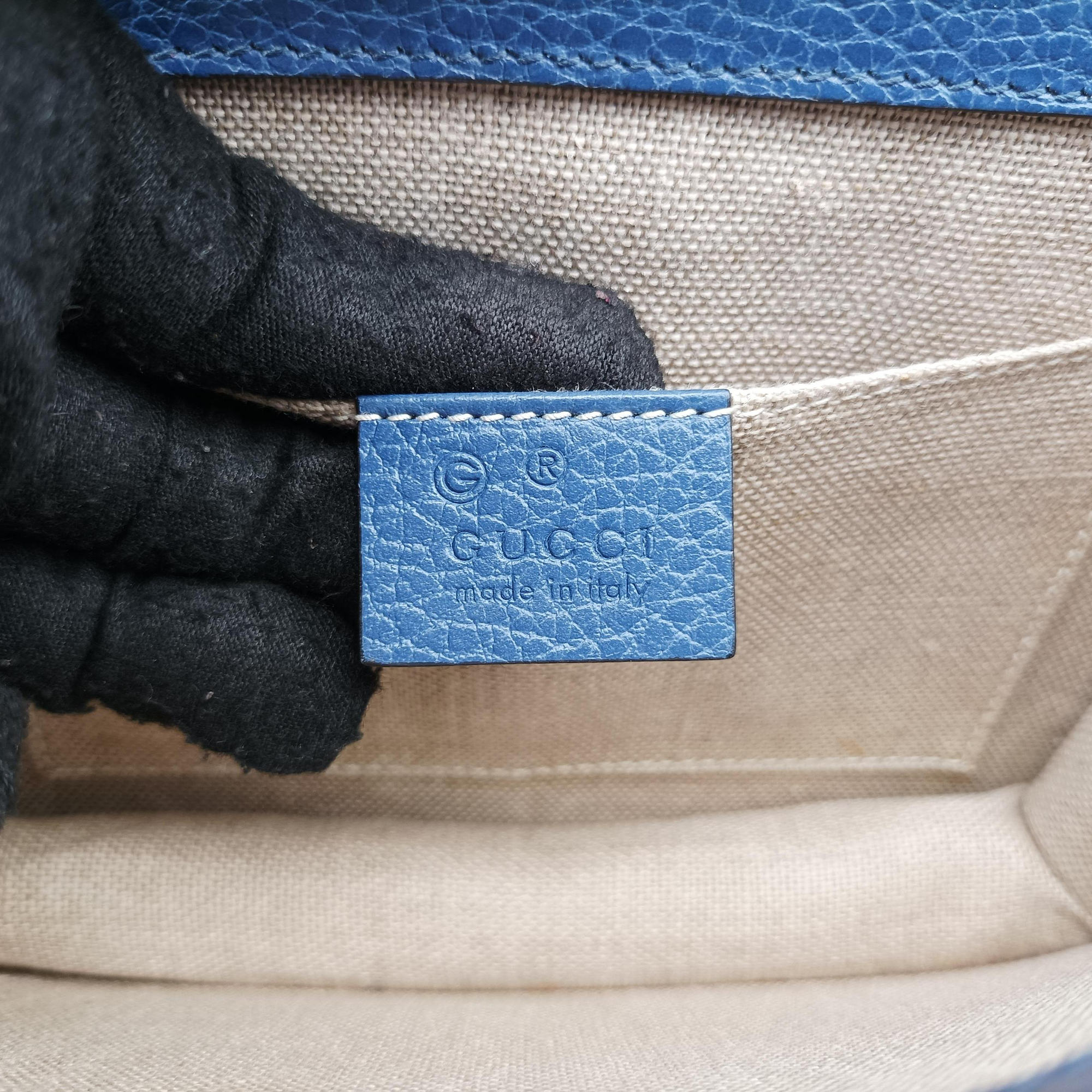 Secondhand Gucci Interlocking G Blue Leather 510304 shoulderbag | stylenewstar