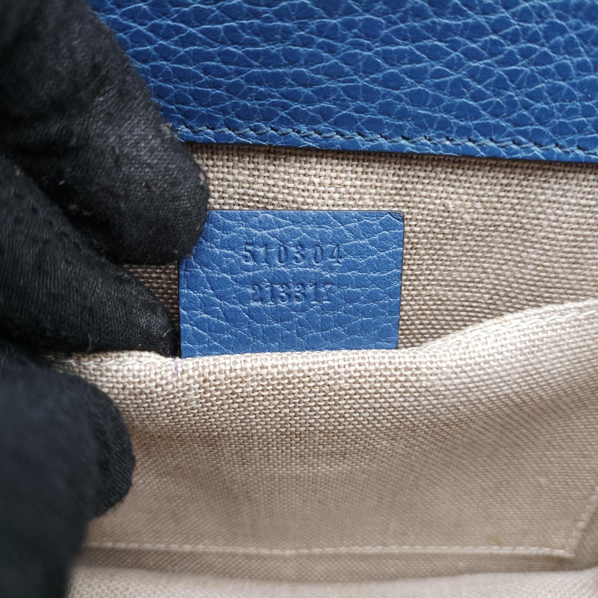 Secondhand Gucci Interlocking G Blue Leather 510304 shoulderbag | stylenewstar
