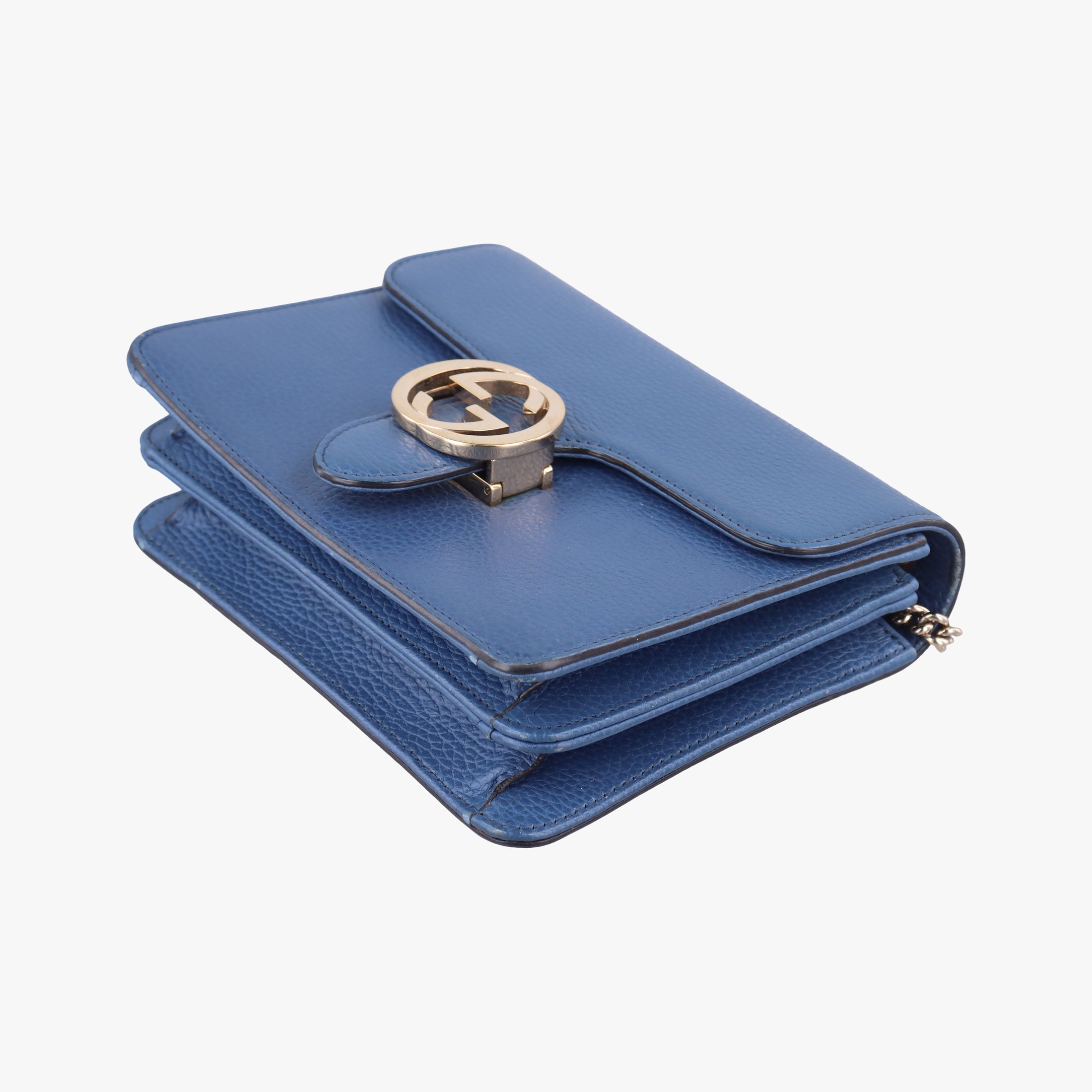 Secondhand Gucci Interlocking G Blue Leather 510304 shoulderbag | stylenewstar