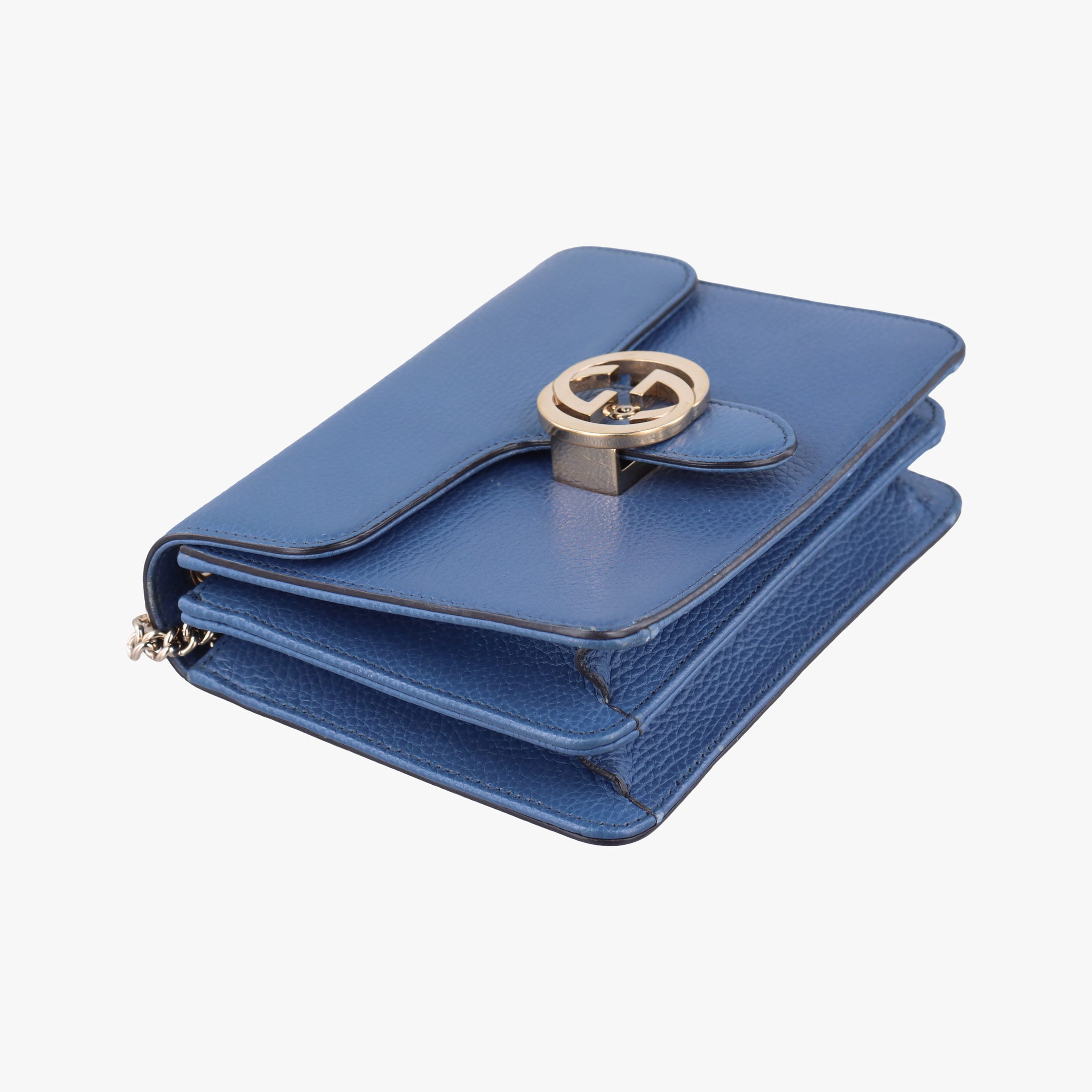 Secondhand Gucci Interlocking G Blue Leather 510304 shoulderbag | stylenewstar