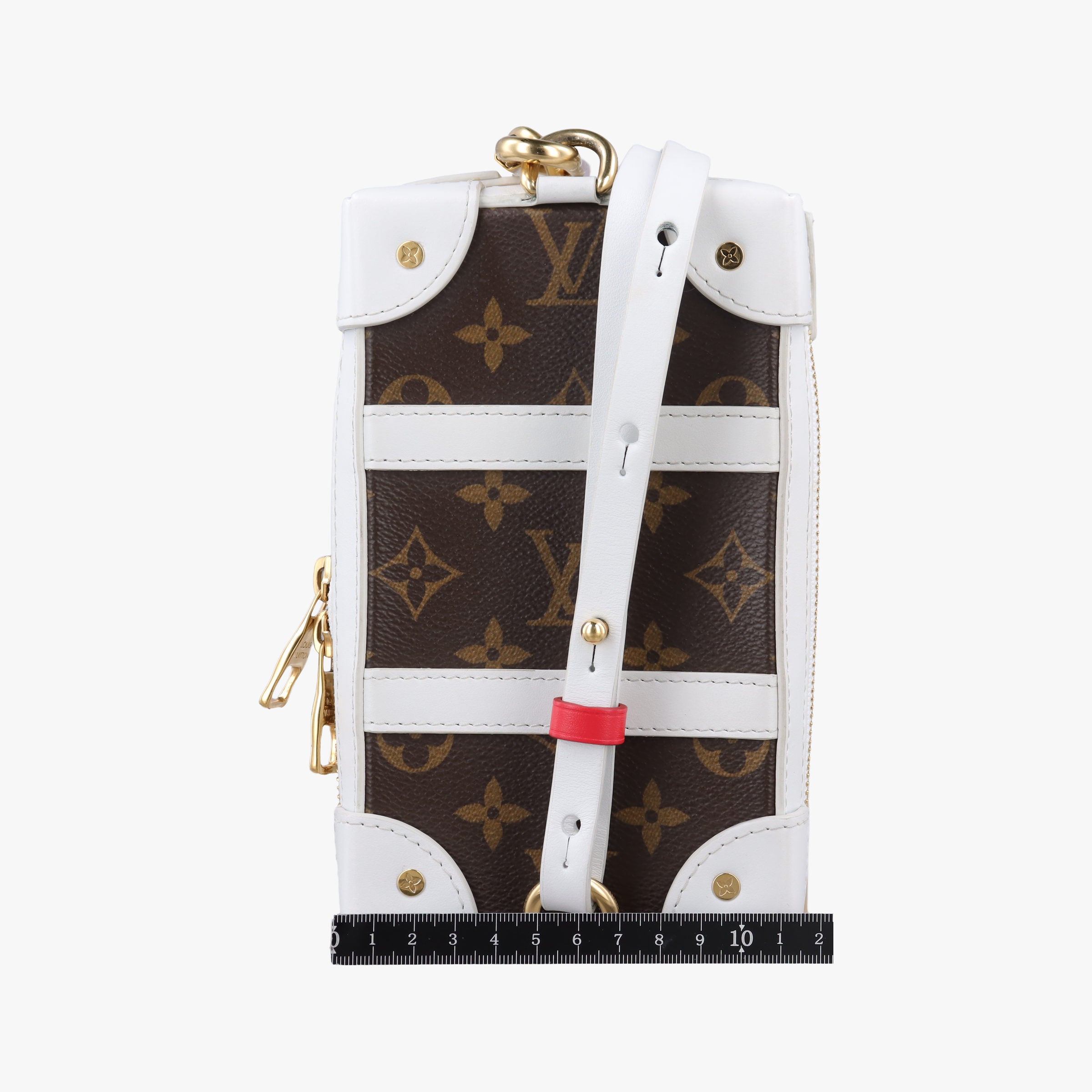 Vintage Louis Vuitton LVxNBA Soft Trunk Phone Box brown×white Monogram Canvas×calf leather M80102 shoulderbag | stylenewstar