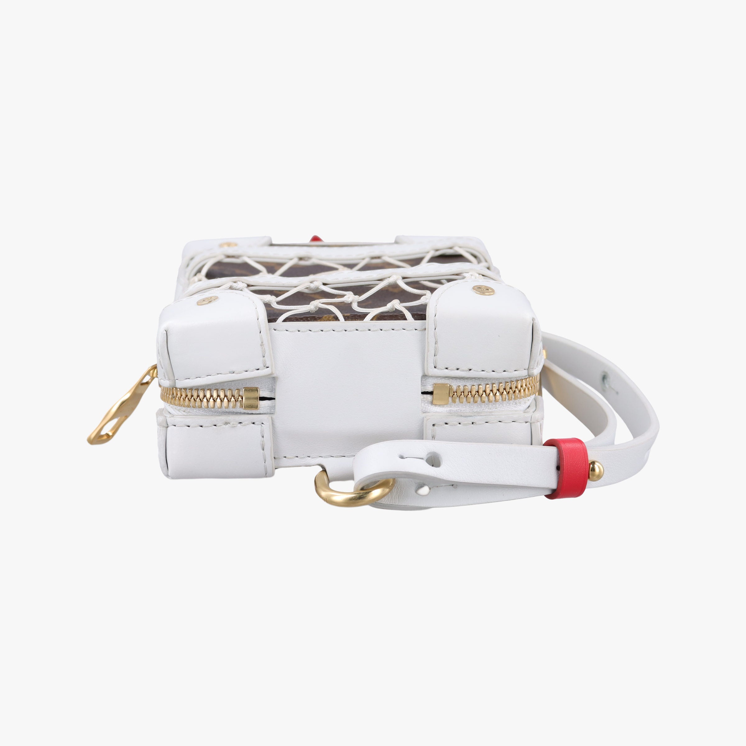 Vintage Louis Vuitton LVxNBA Soft Trunk Phone Box brown×white Monogram Canvas×calf leather M80102 shoulderbag | stylenewstar