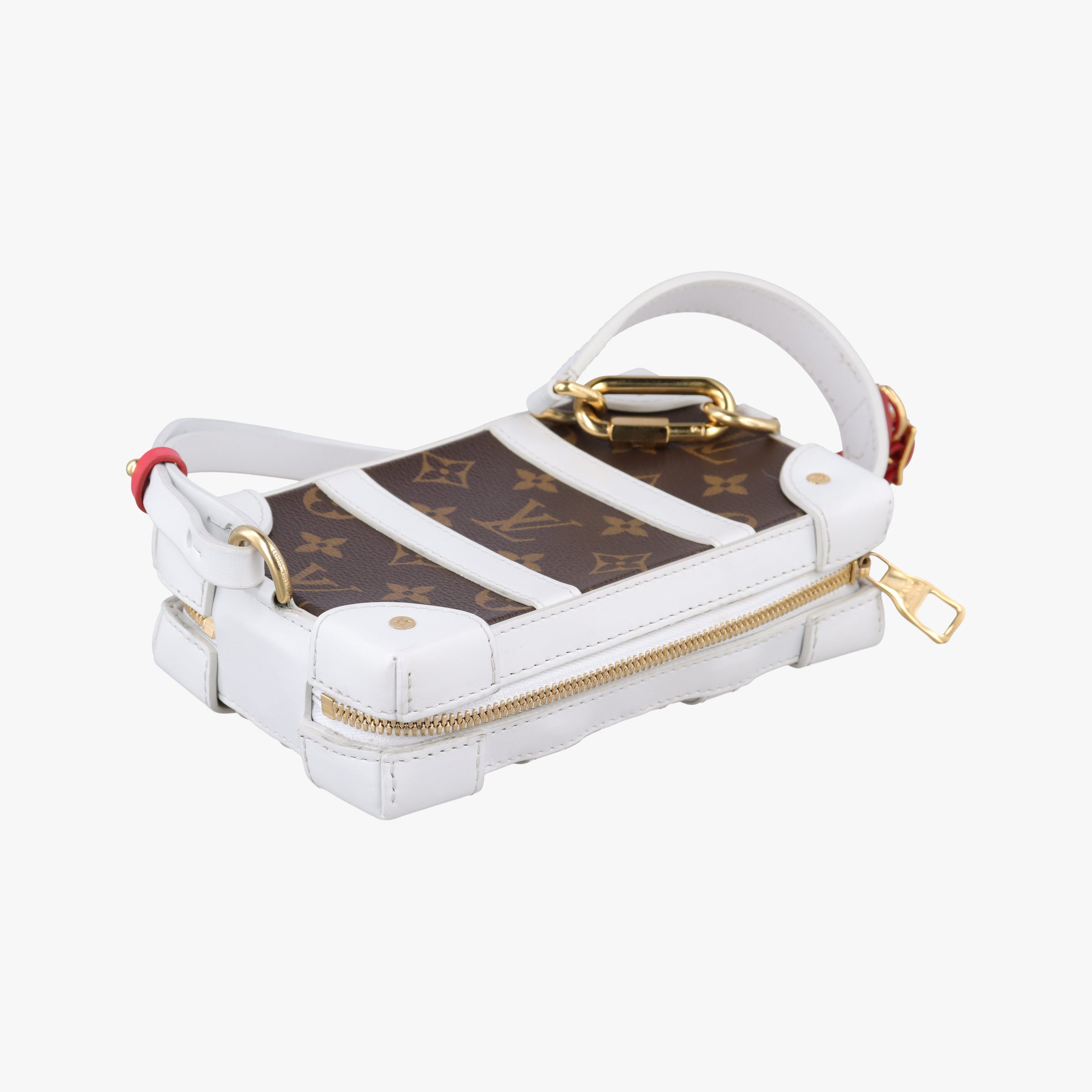 Vintage Louis Vuitton LVxNBA Soft Trunk Phone Box brown×white Monogram Canvas×calf leather M80102 shoulderbag | stylenewstar