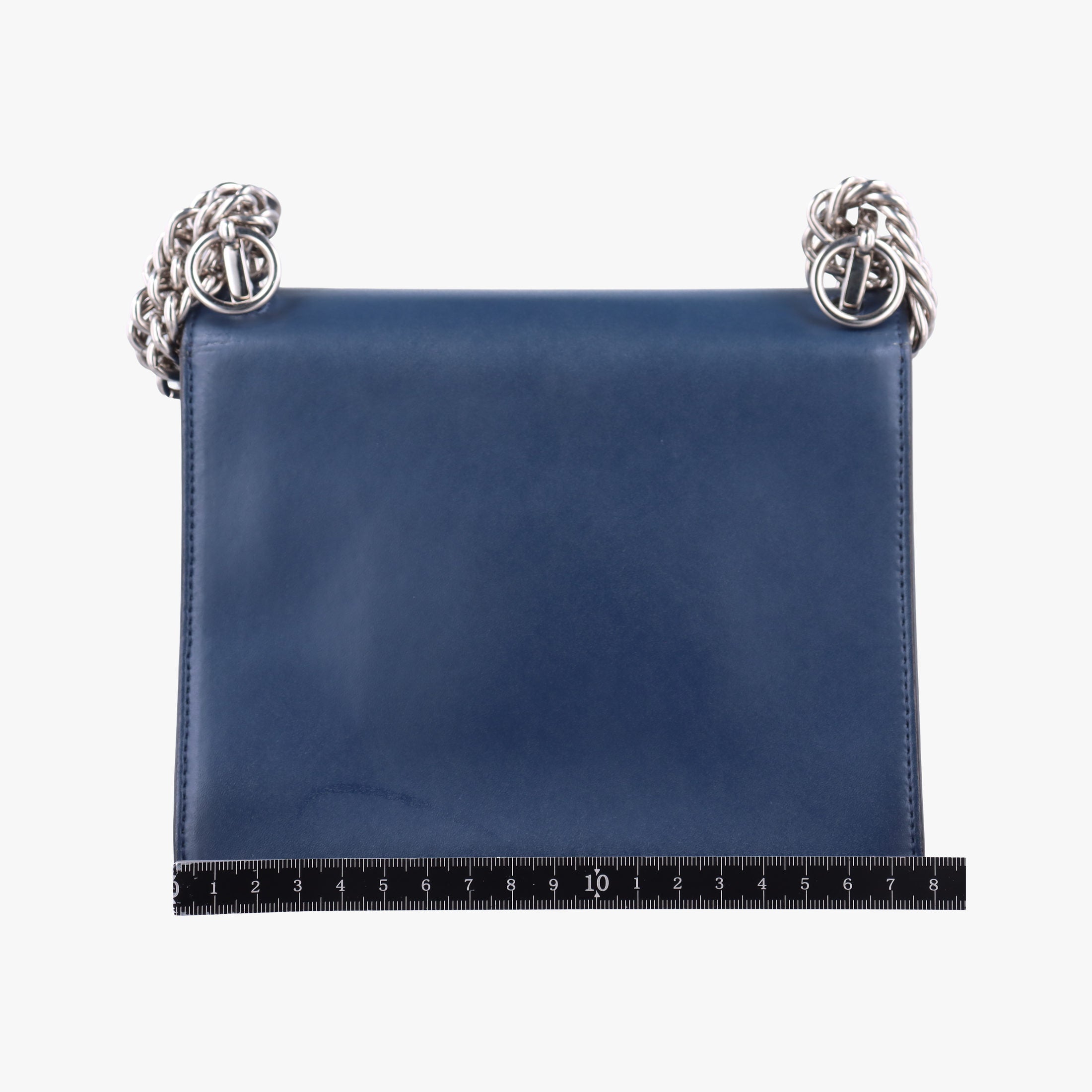 Pre-owned Fendi KAN I Blue leather 8M0381 shoulderbag | stylenewstar