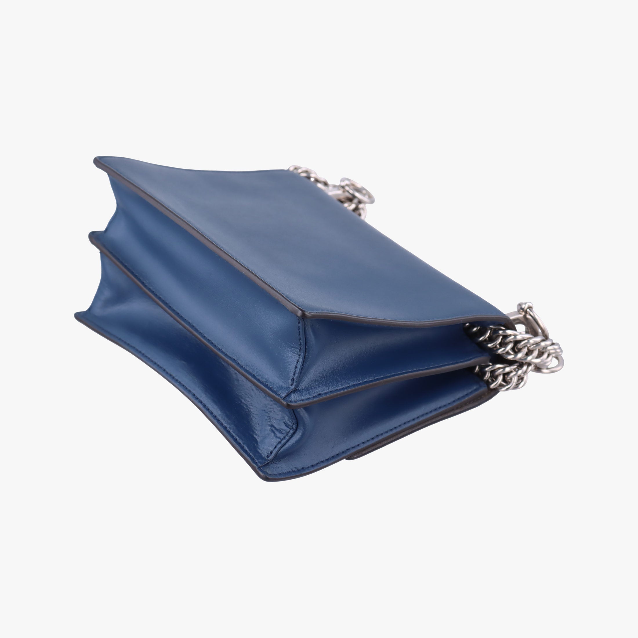 Pre-owned Fendi KAN I Blue leather 8M0381 shoulderbag | stylenewstar