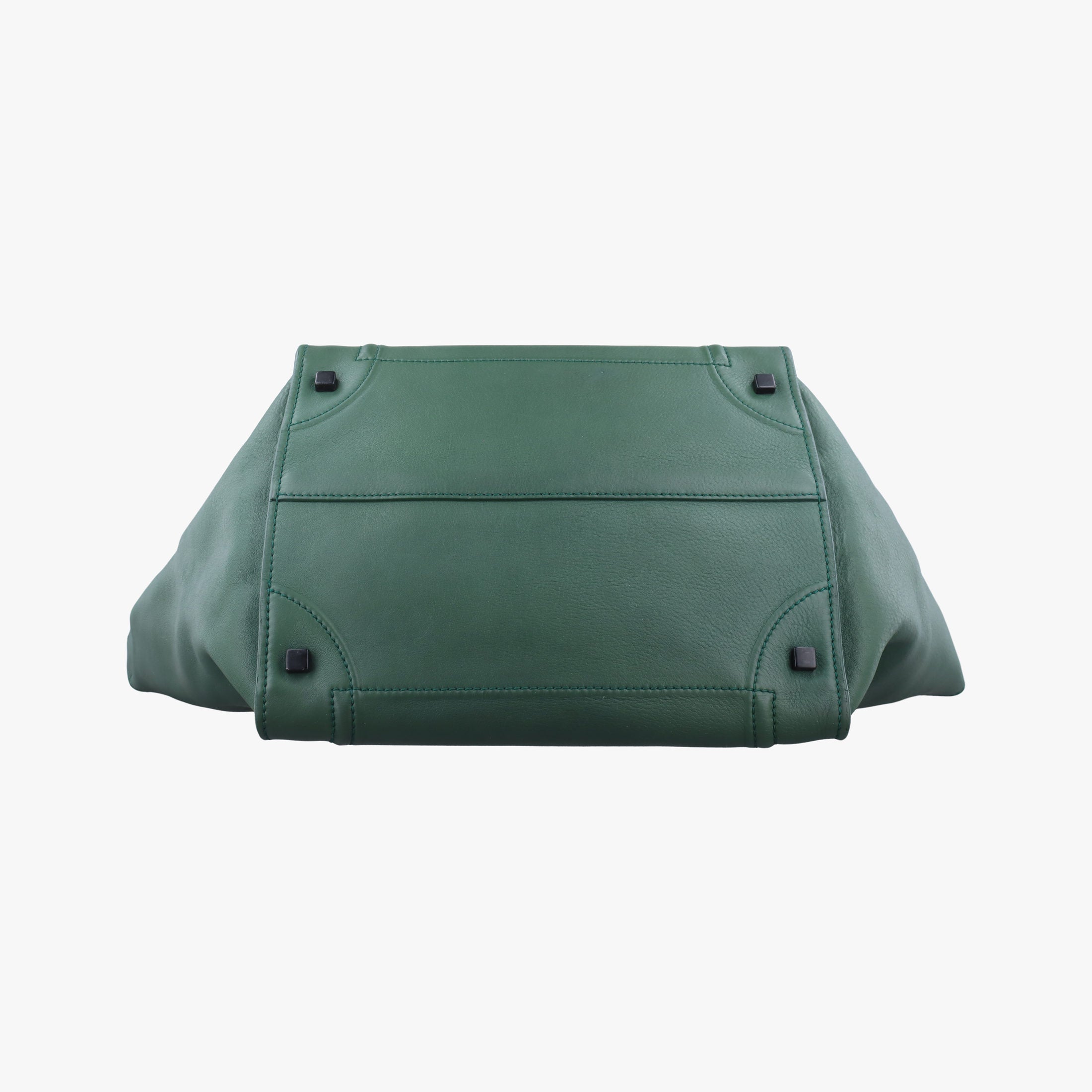 Secondhand Celine Luggage Small Square Phantom Green Leather  handbag | stylenewstar