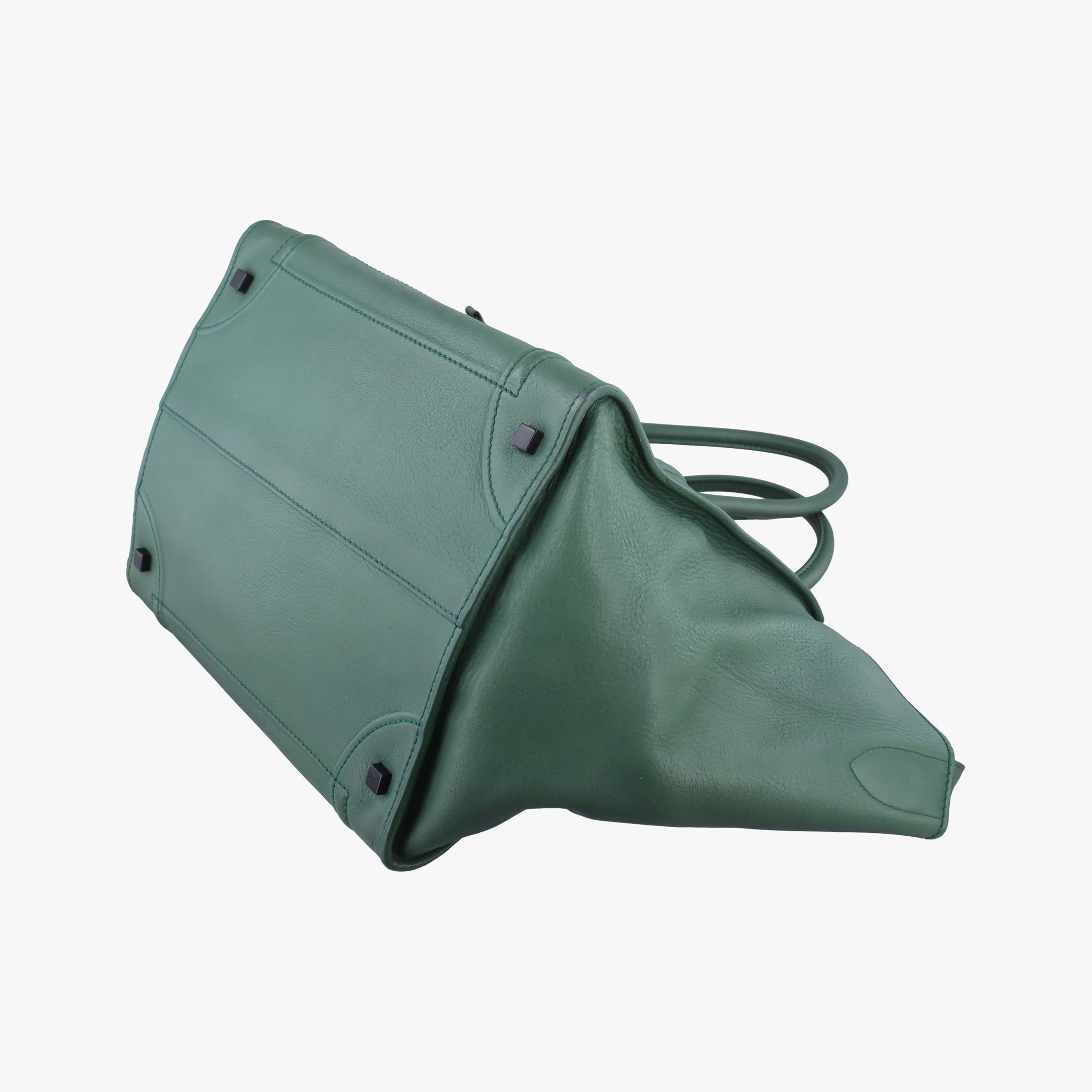 Secondhand Celine Luggage Small Square Phantom Green Leather  handbag | stylenewstar