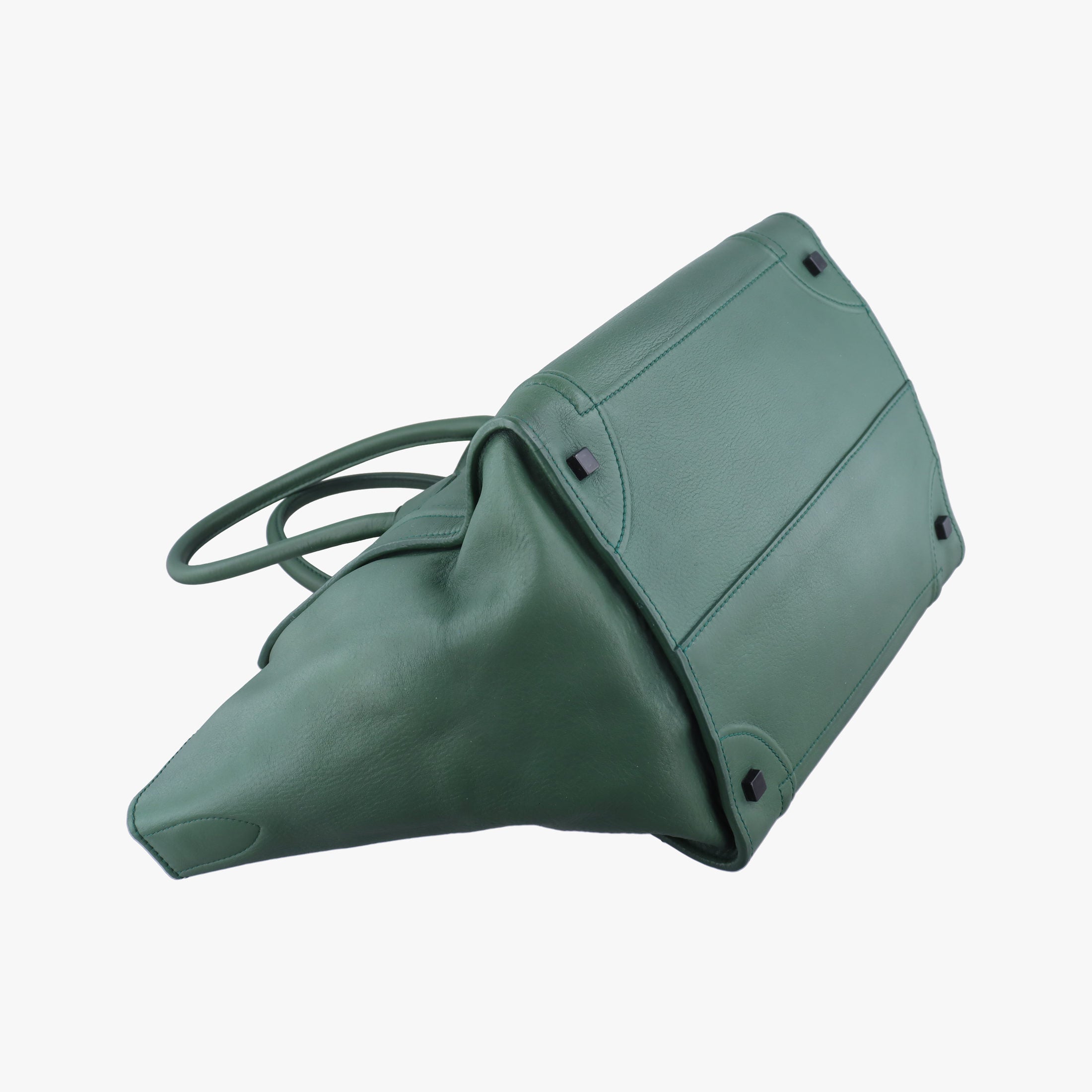 Secondhand Celine Luggage Small Square Phantom Green Leather  handbag | stylenewstar