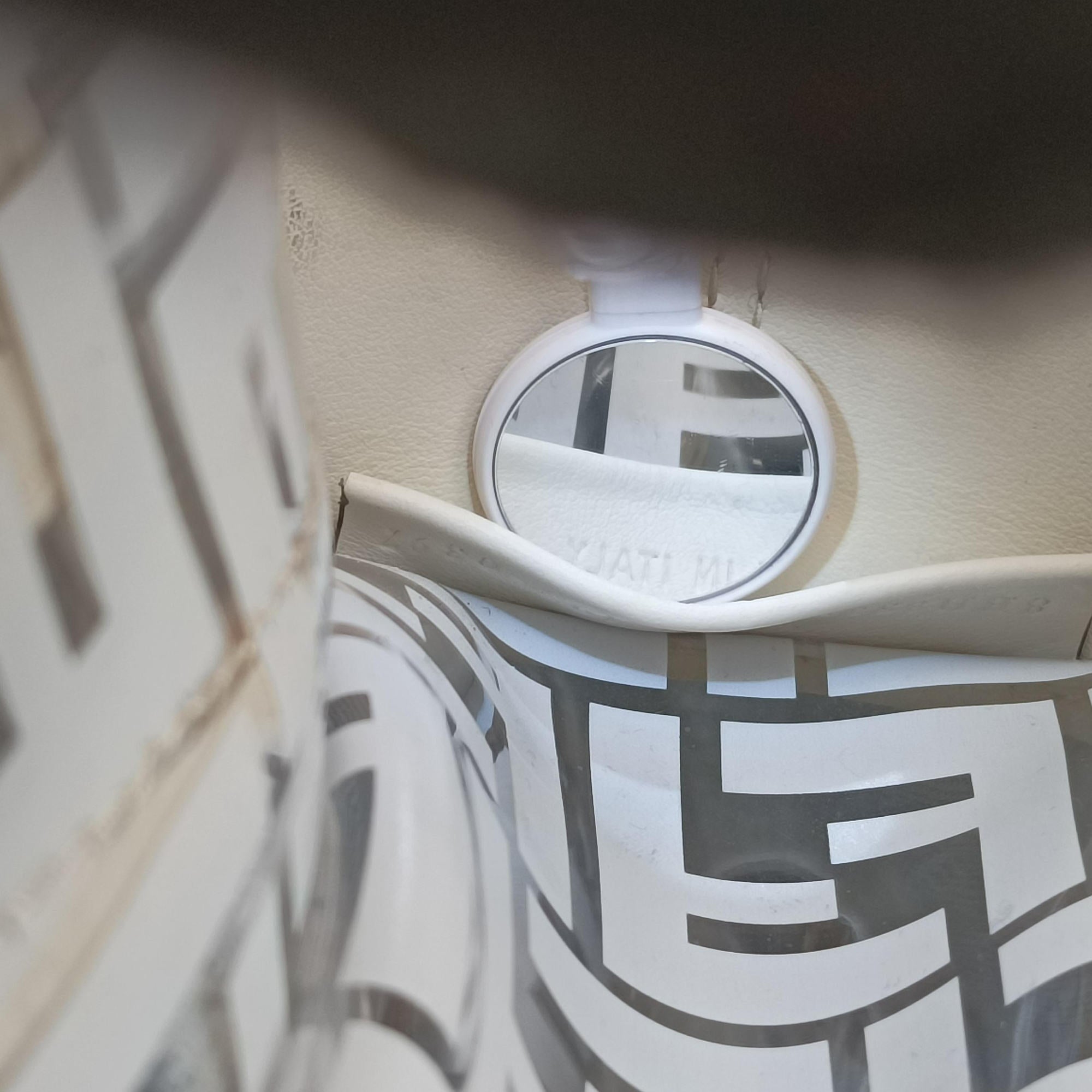 Secondhand Fendi Runaway Shopper White PVC coated canvas×Leather 8BH353 shoulderbag | stylenewstar