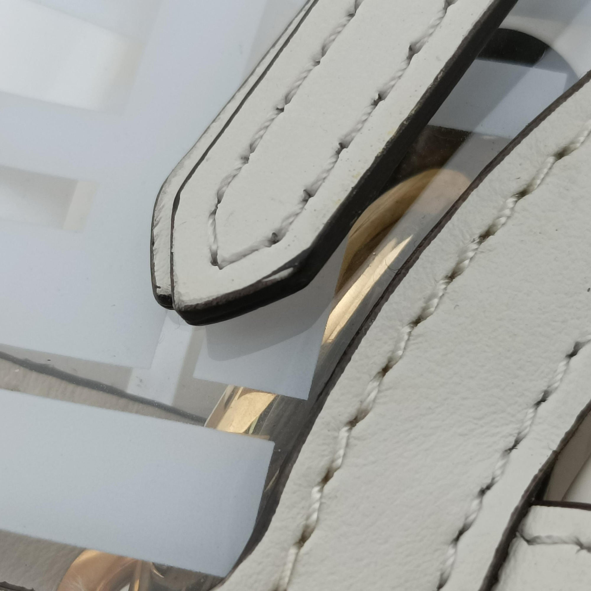 Secondhand Fendi Runaway Shopper White PVC coated canvas×Leather 8BH353 shoulderbag | stylenewstar