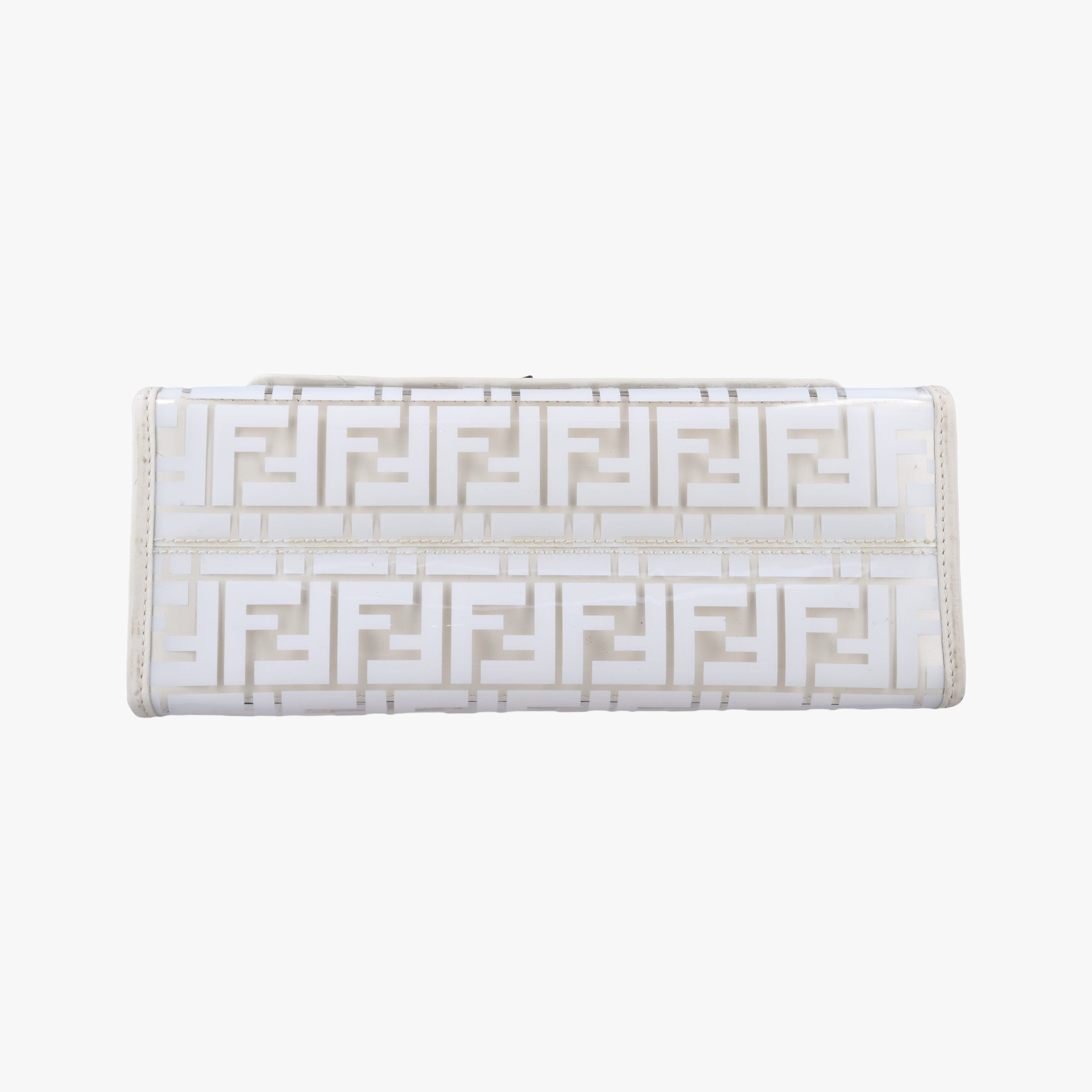 Secondhand Fendi Runaway Shopper White PVC coated canvas×Leather 8BH353 shoulderbag | stylenewstar