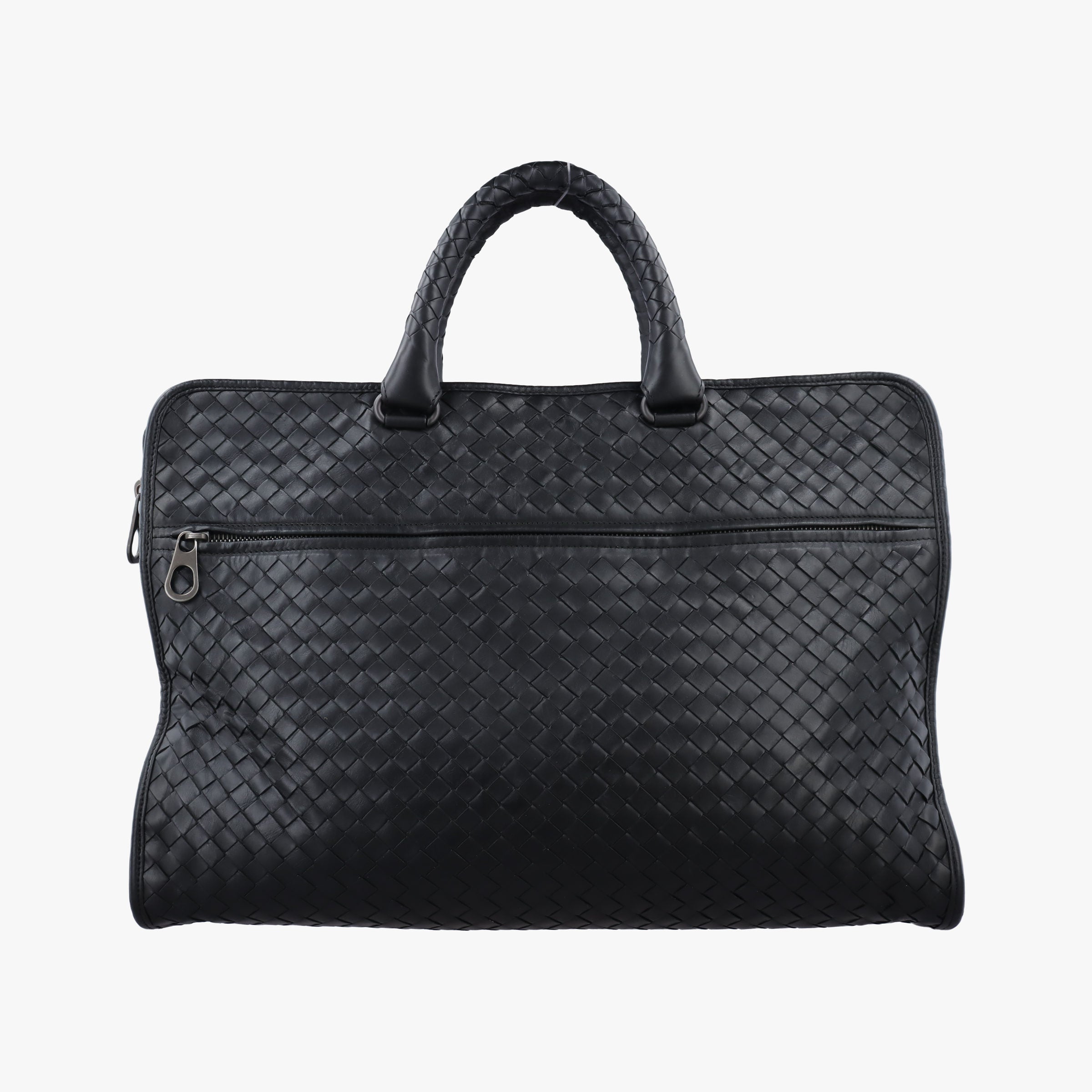 Pre-owned Bottega Veneta Intrecciato Black lambskin  handbag | stylenewstar